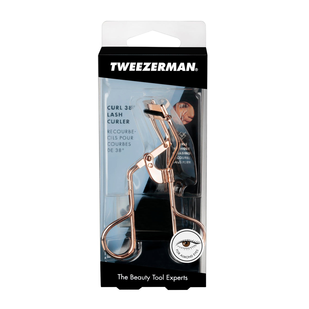 Rizador de Pestañas Curl 38° Tweezerman Para Ojos en Forma de Almendra