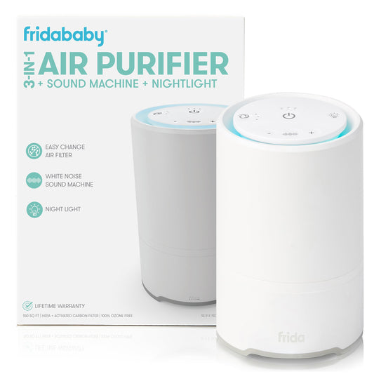 Frida Baby| Purificador de Aire 3 en 1 + Sonido + Luz de Noche| Máquina de Sonido| 3 Velocidades