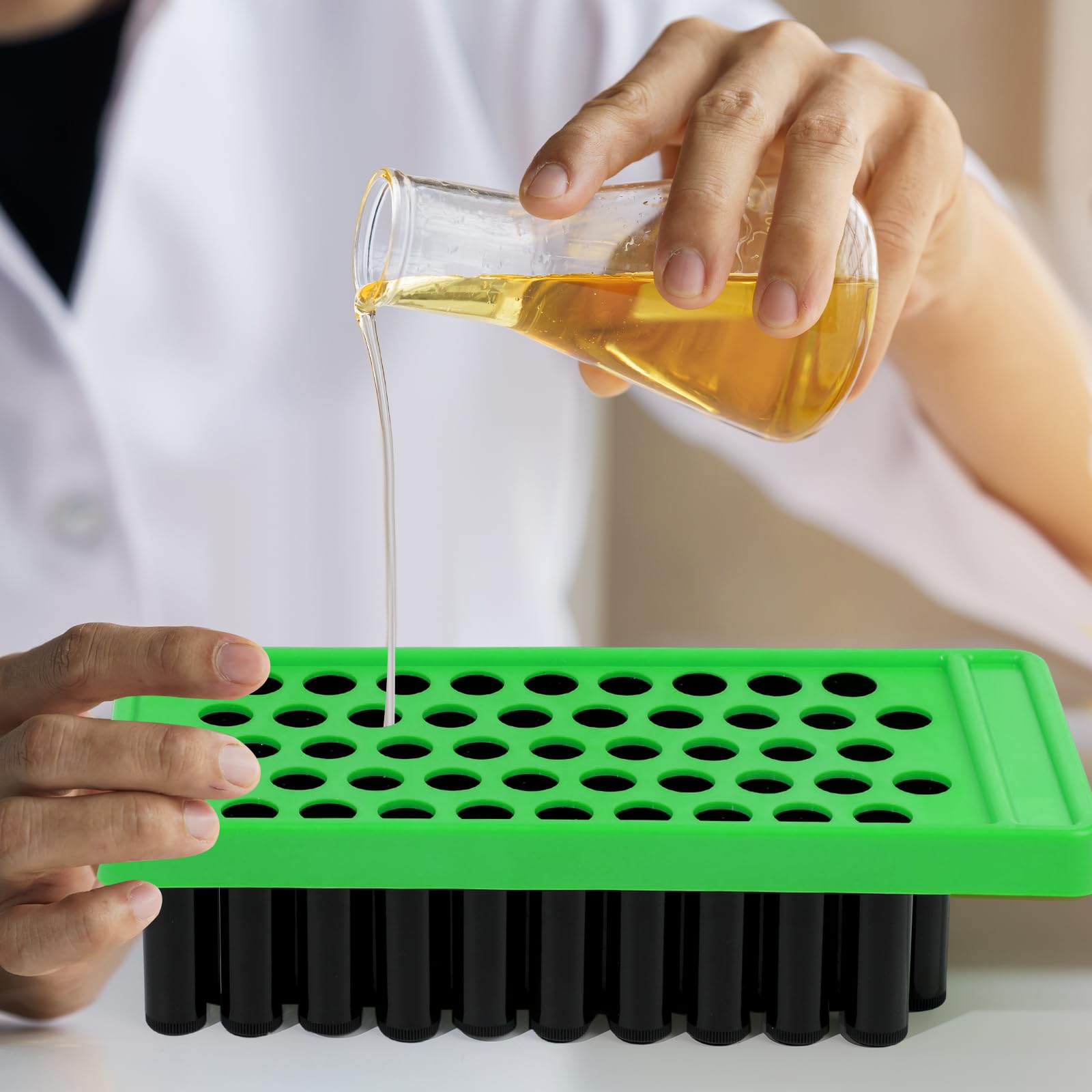 Kit de Elaboración de Bálsamo Labial Megitzuu Transparente con Moldes y Bandeja de Llenado