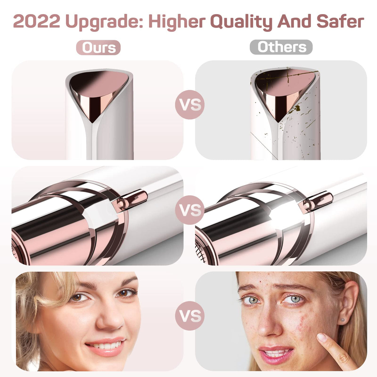 Removedor de vello facial gurelax para mujer, removedor de vello facial, dispositivo de depilación para pelusa de melocotón, barbilla, labio superior, con bolsa de franela
