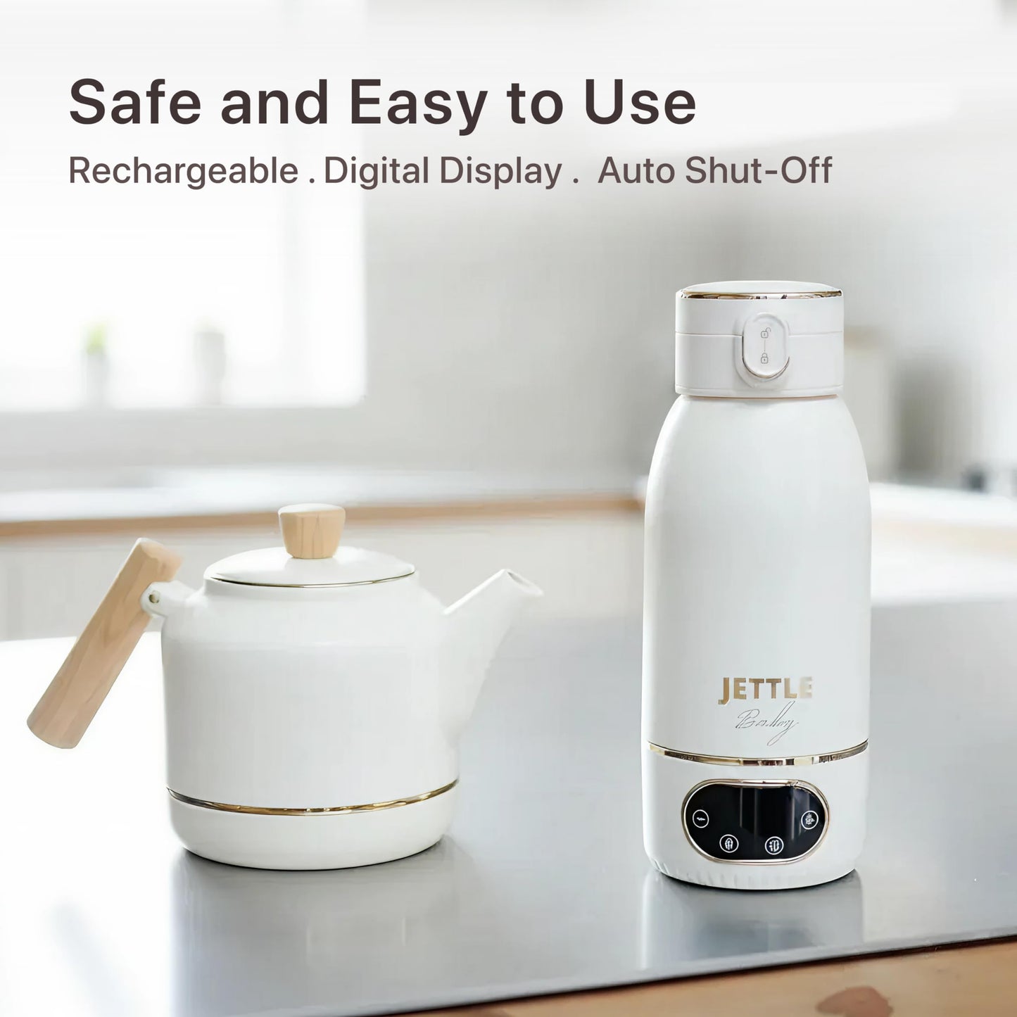 Calentador portátil de leche para bebé, sin cable, recargable, calentador de biberones para leche materna, fórmula y agua, control de temperatura seguro para bebés, listo para viajar, 500 ml