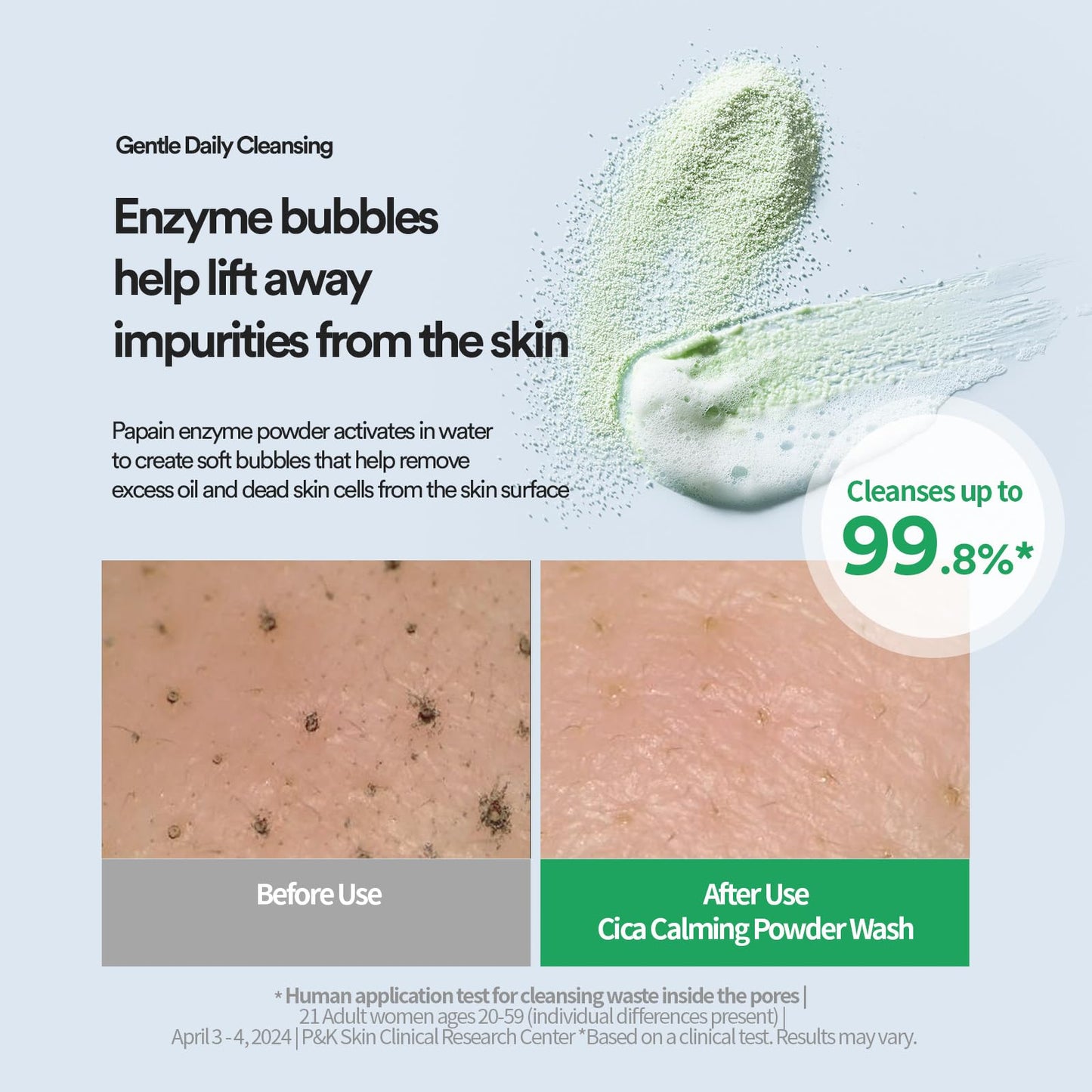 TOCOBO Cica Calming Powder Wash 50 g Limpiador Facial en Polvo Calmante y Exfoliante Suave