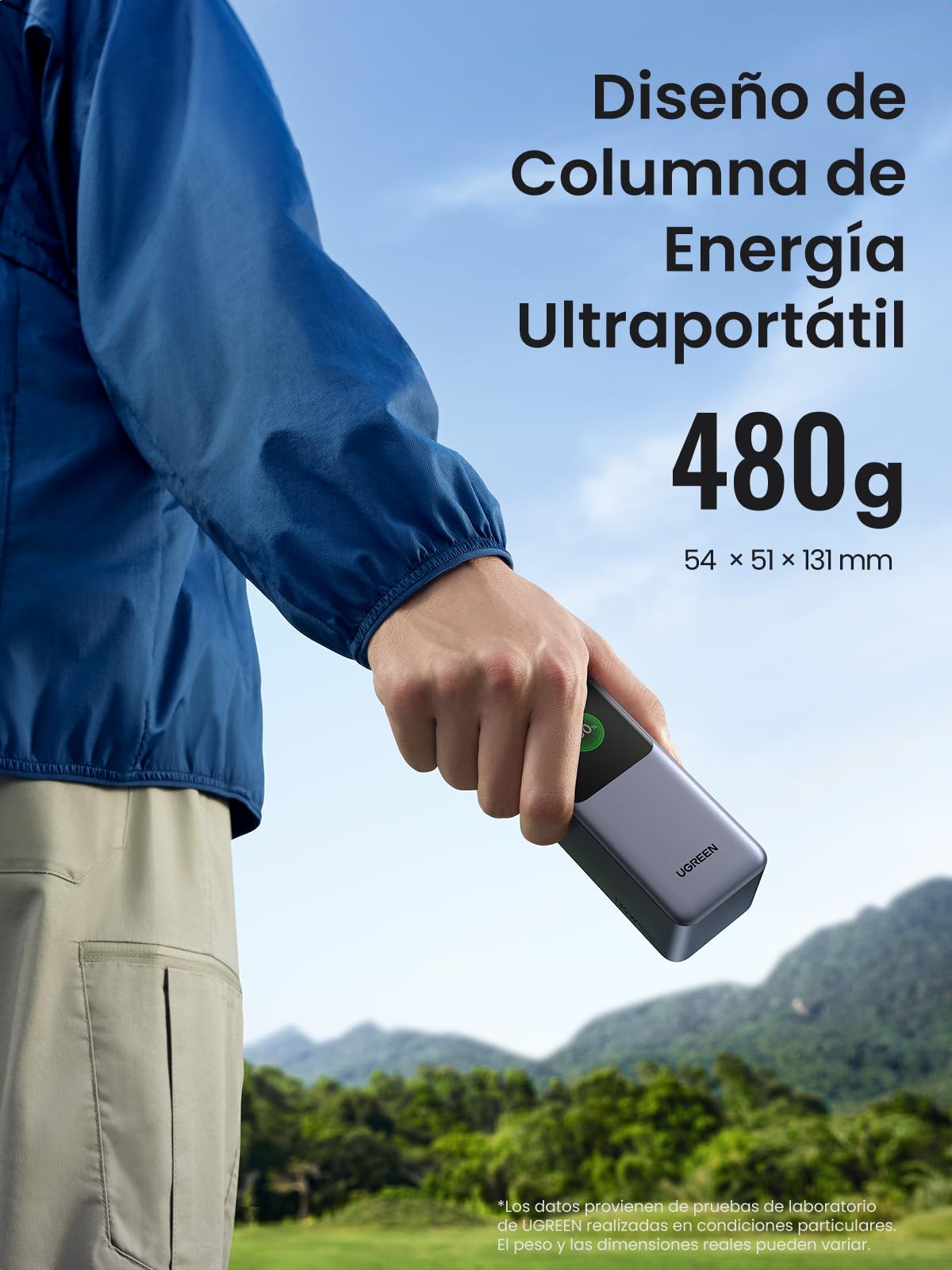 Power Bank UGREEN 20000mAh 130W Nexode con Pantalla Inteligente TFT