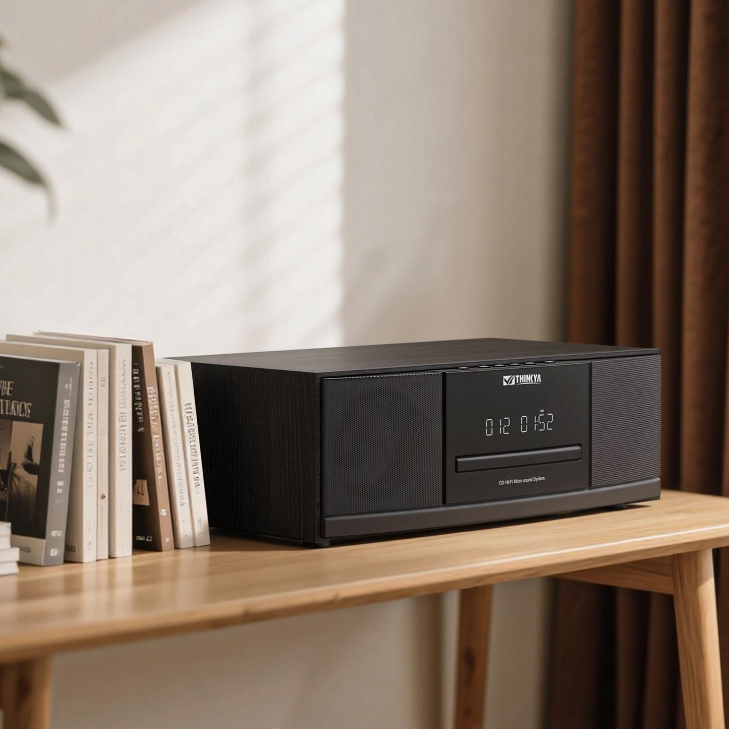 Reproductor de CD Bluetooth Sistema estéreo para el hogar, 36 W RMS, radio FM, control remoto