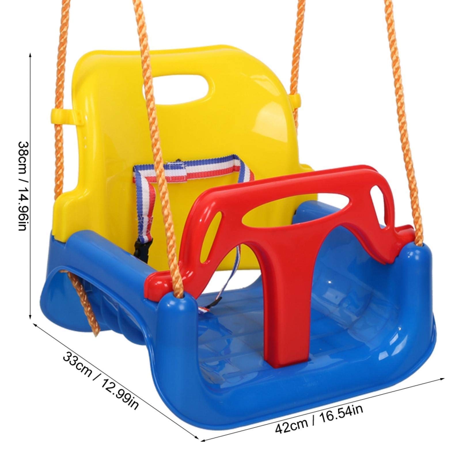 Columpio Okuyonic Azul con Respaldo Alto para Niños y Bebés