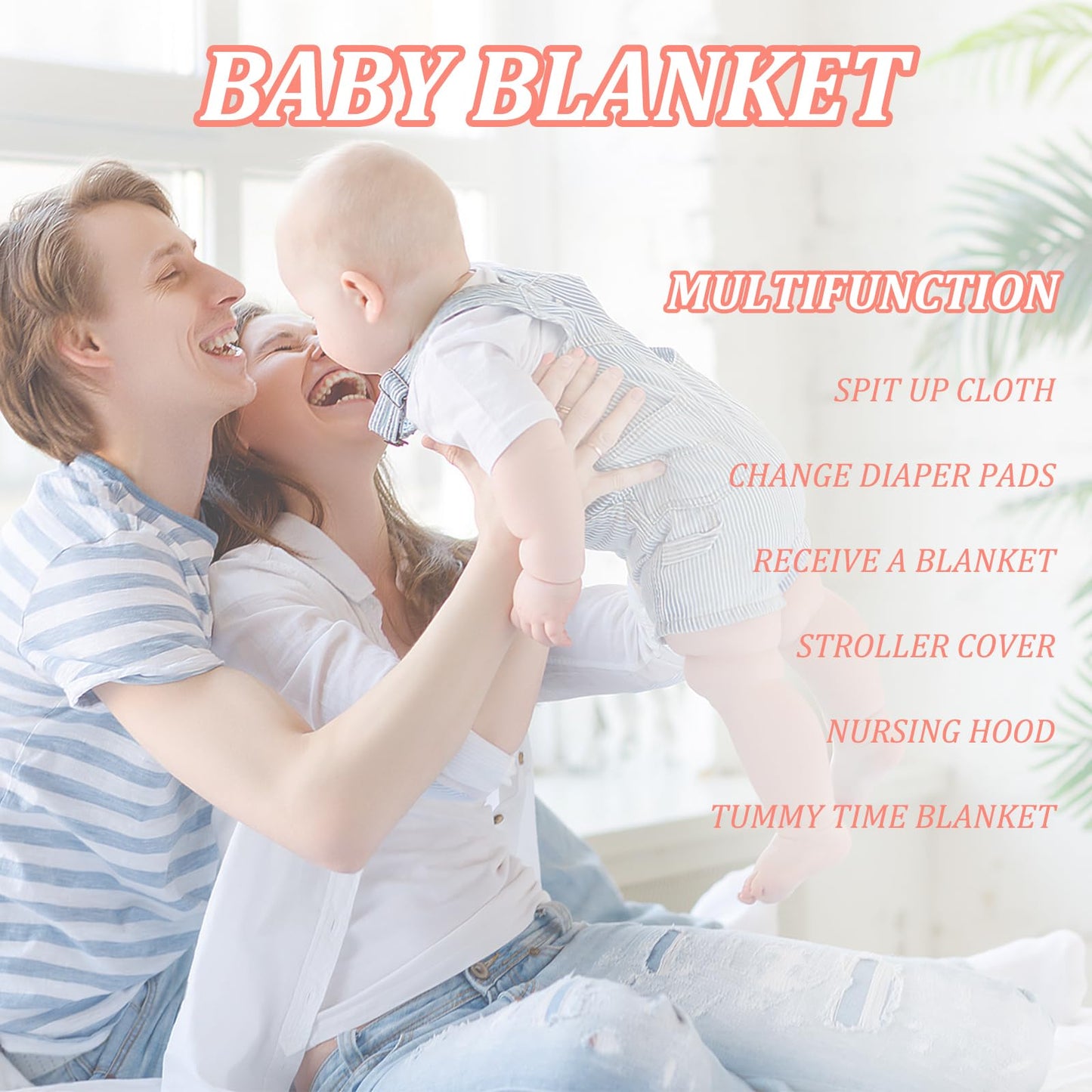 Flannel 5 Piece Receiving Blankets- 100% Lujo Algodón Orgánico Cobija Envolvente para Niños y Niñas Suave Tejido Cálido Acogedor Coche Cuna Recién Nacidos Bebés Niños Pequeños