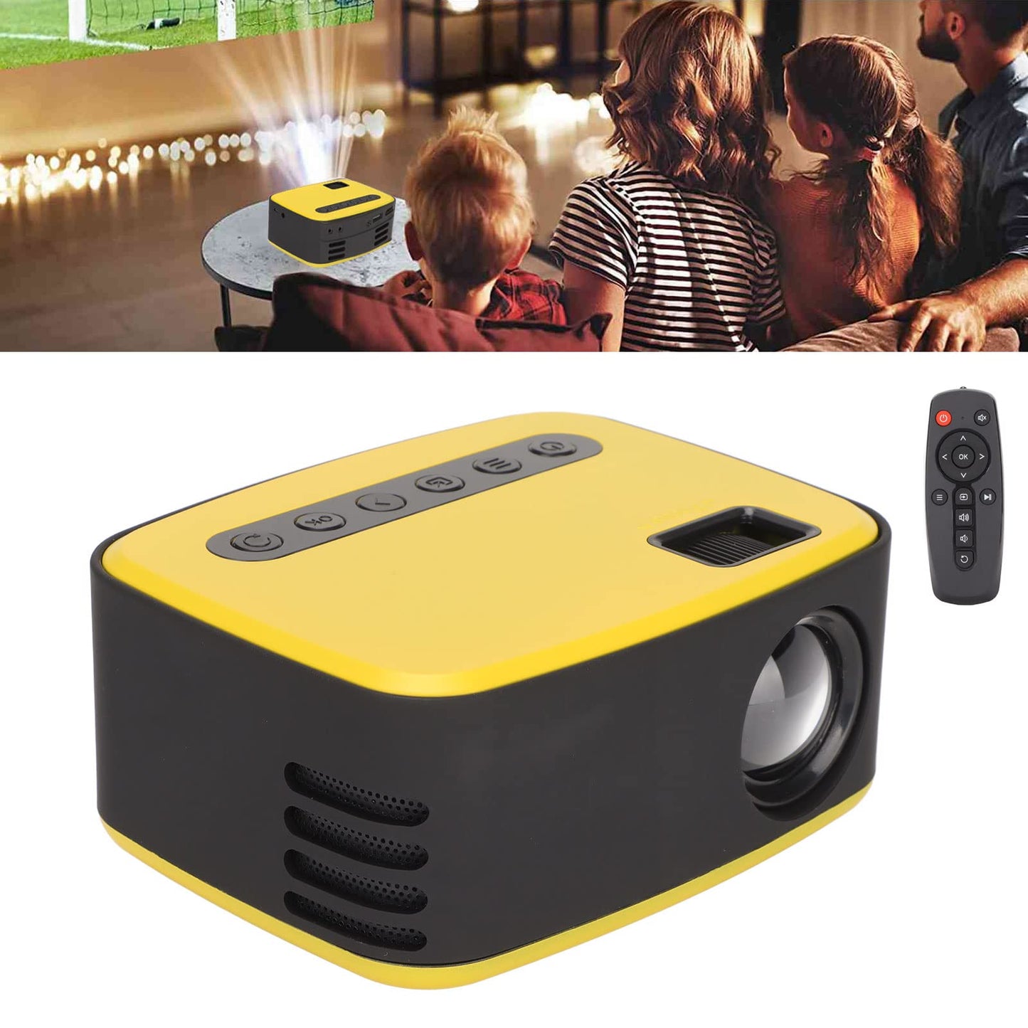 Dpofirs Mini para de Niños, de Vídeo Portátil para Exteriores de 1080P, de Película para Teléfono Inteligente, Tamaño de Proyección de 16-110 Pulgadas(#2)