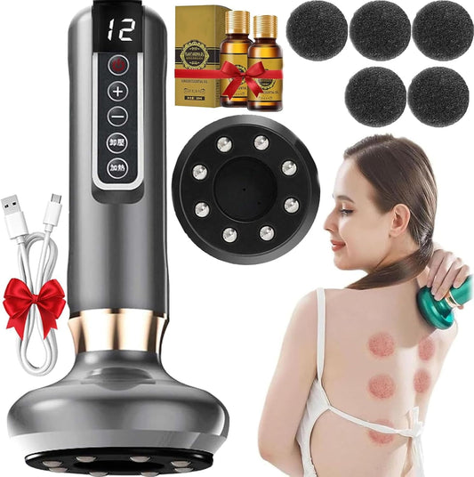 Masajeador anticelulitico,Bluile Cellulite Massager,Varially Anti Cellulite Massager,12 Niveles Removedoras De Grasa EléCtrica Con,for Cintura, Brazos Y Piernas (Gris)
