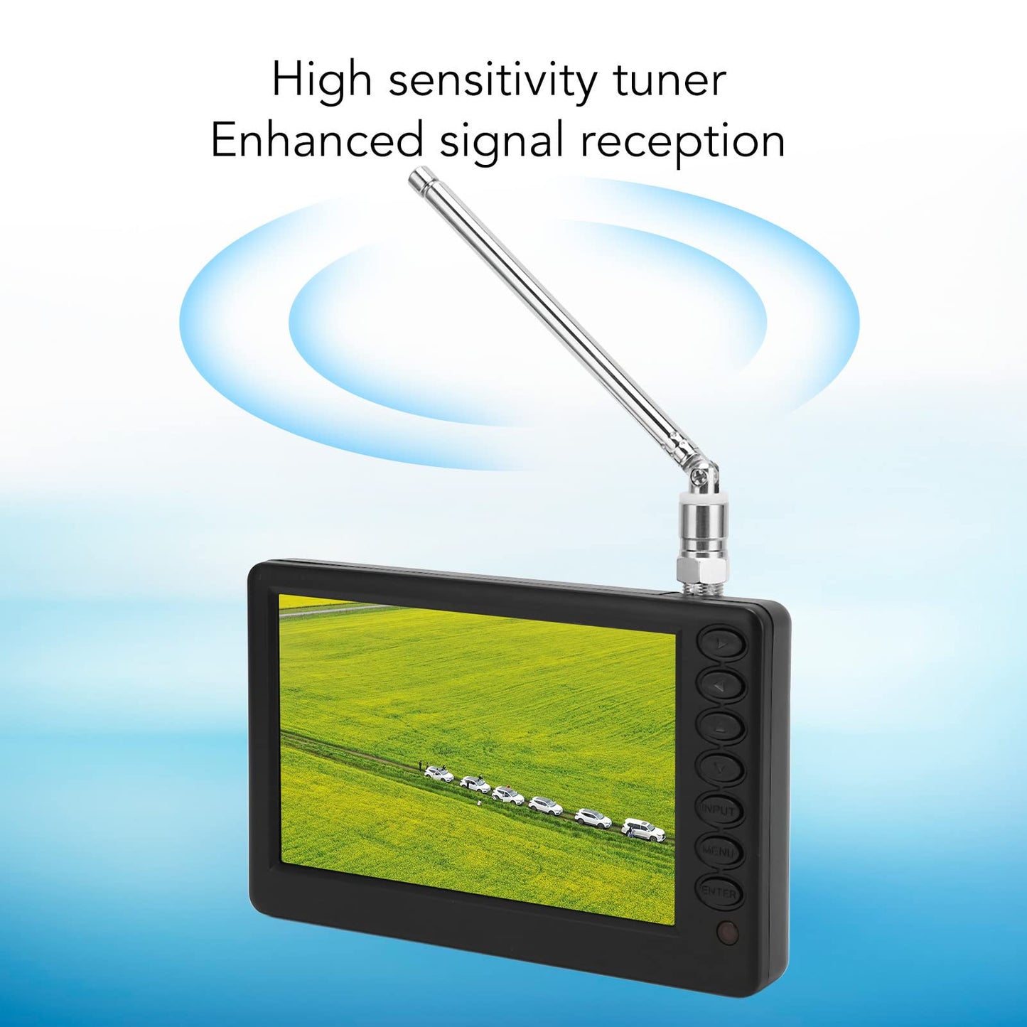 TV Digital Portátil ZIZEV, Enchufe de EE. UU., Negro, 5 Pulgadas para Exteriores