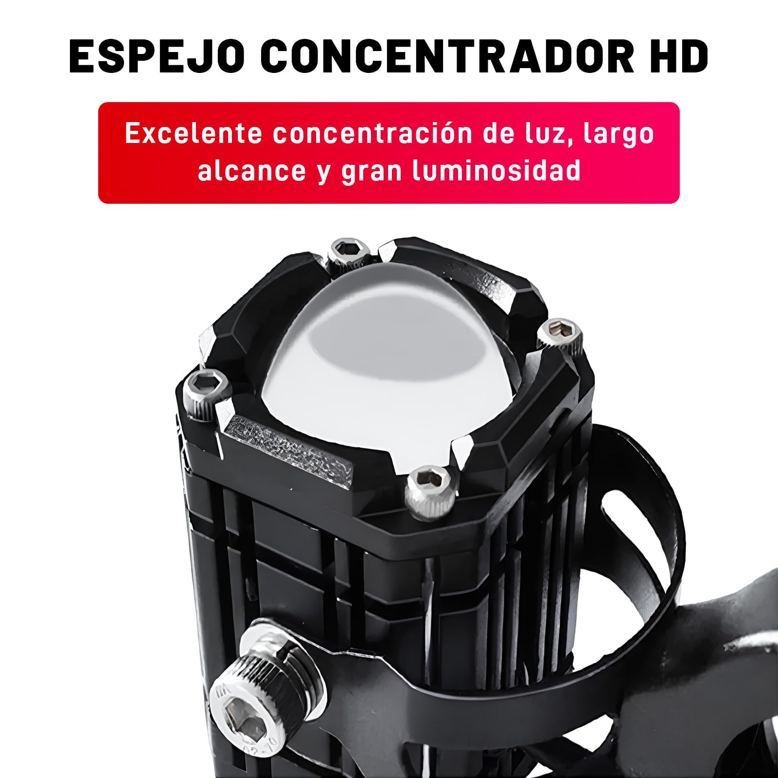 AUTOFAST 65w Faros Led para Moto,6500k Luz Antiniebla Auxiliares para Auto,Luces para Moto de Doble Lente,Faros De Niebla para Moto,Focos Led Exploradoras Para Moto,luces para cuatrimoto,2pcs