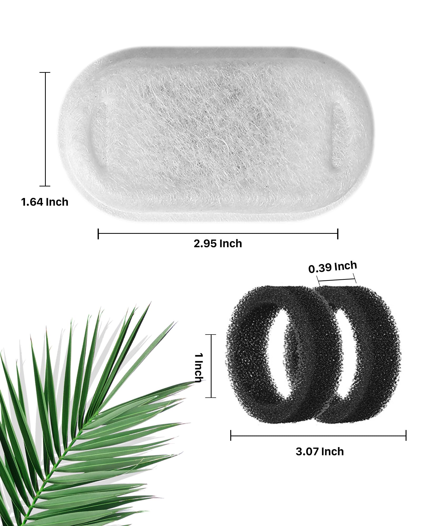 katzenbrunnen SOOFPET - Filtros de fuente de agua para gatos: 16 piezas (8 filtros de carbono + 8 filtros de esponja) filtros de repuesto para fuente de gato de acero inoxidable de 110 oz/3.2L