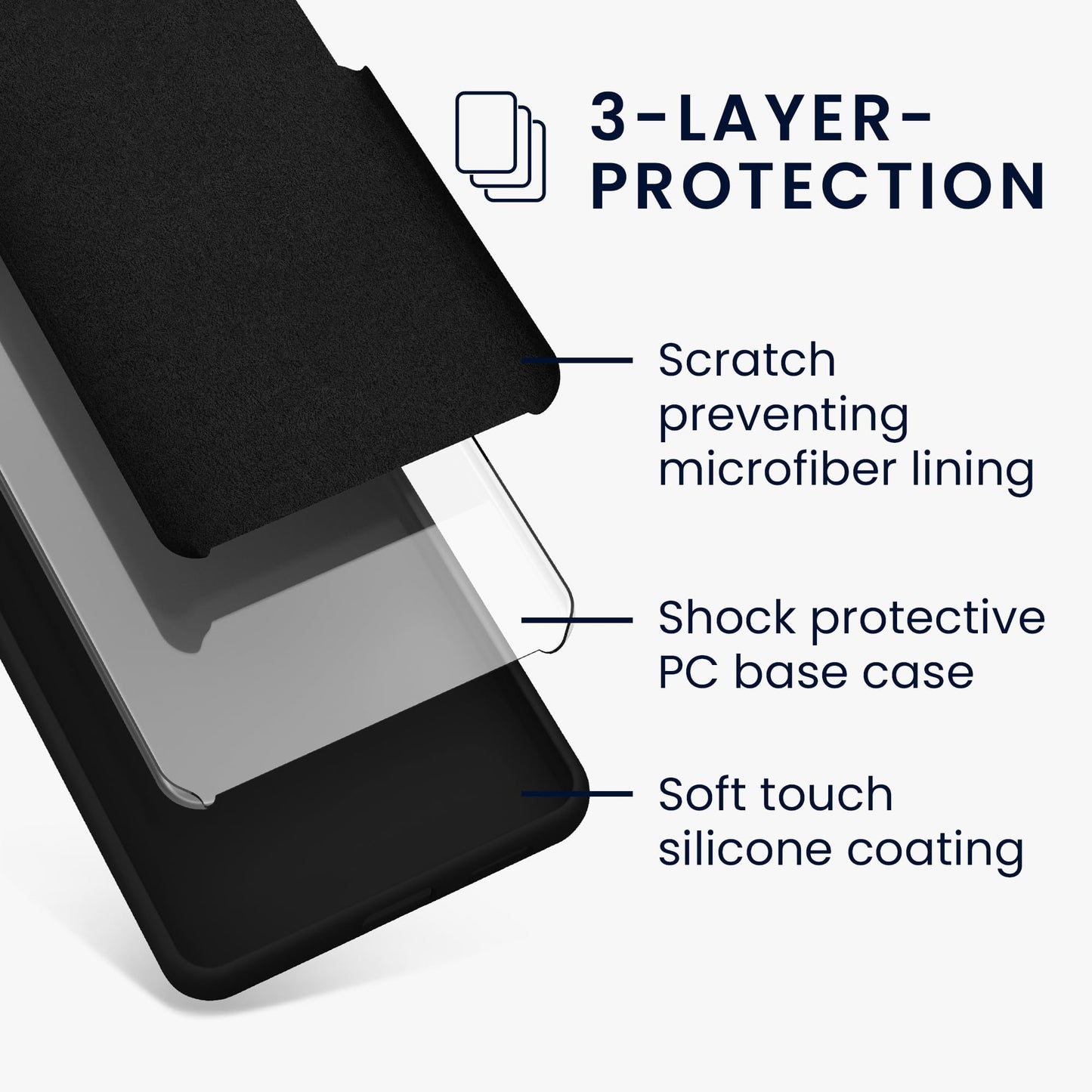 kwmobile Carcasa Compatible con Google Pixel 8a Funda - Case TPU y Silicona antigolpes - Apto Carga inalámbrica - Negro