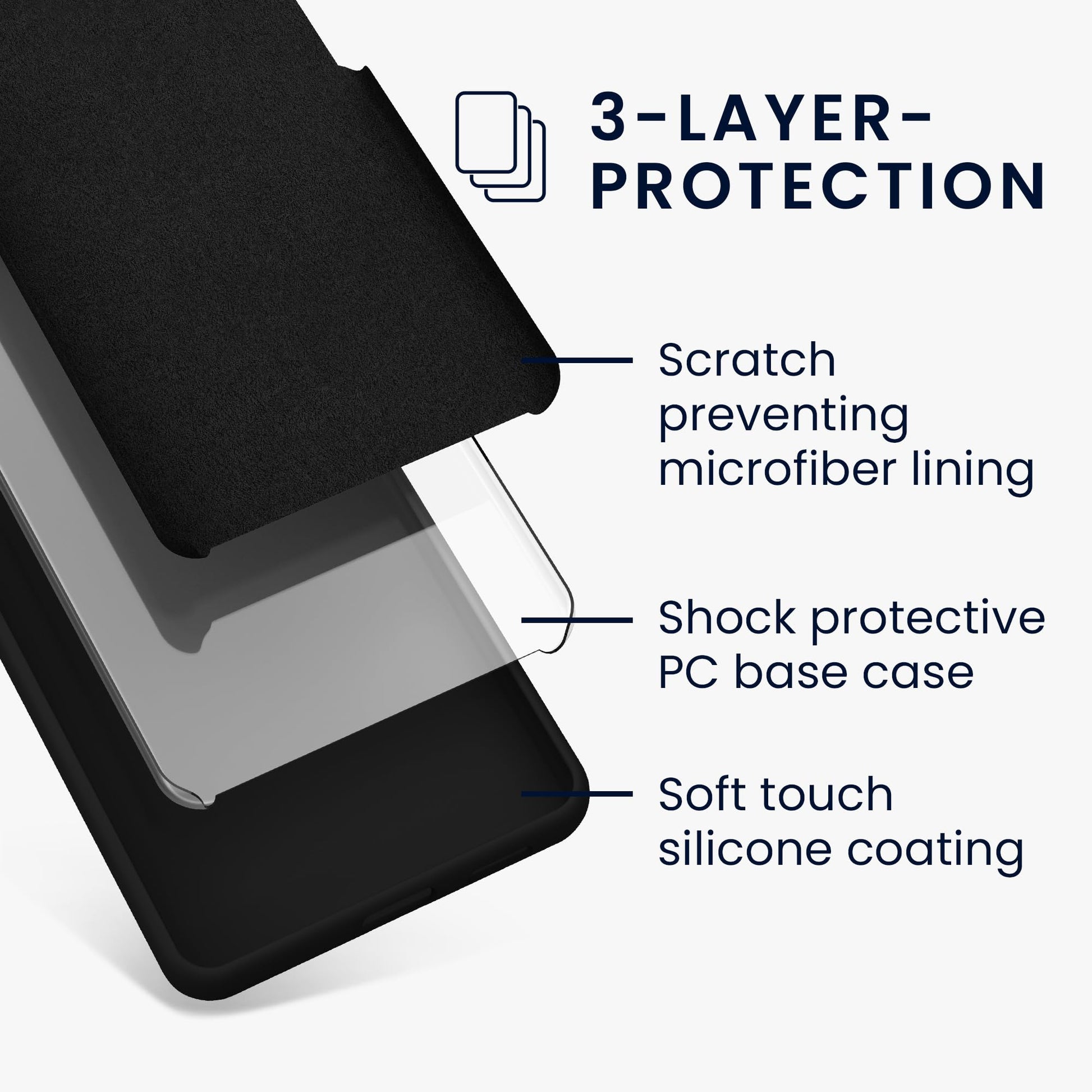 kwmobile Carcasa Compatible con Google Pixel 8a Funda - Case TPU y Silicona antigolpes - Apto Carga inalámbrica - Negro