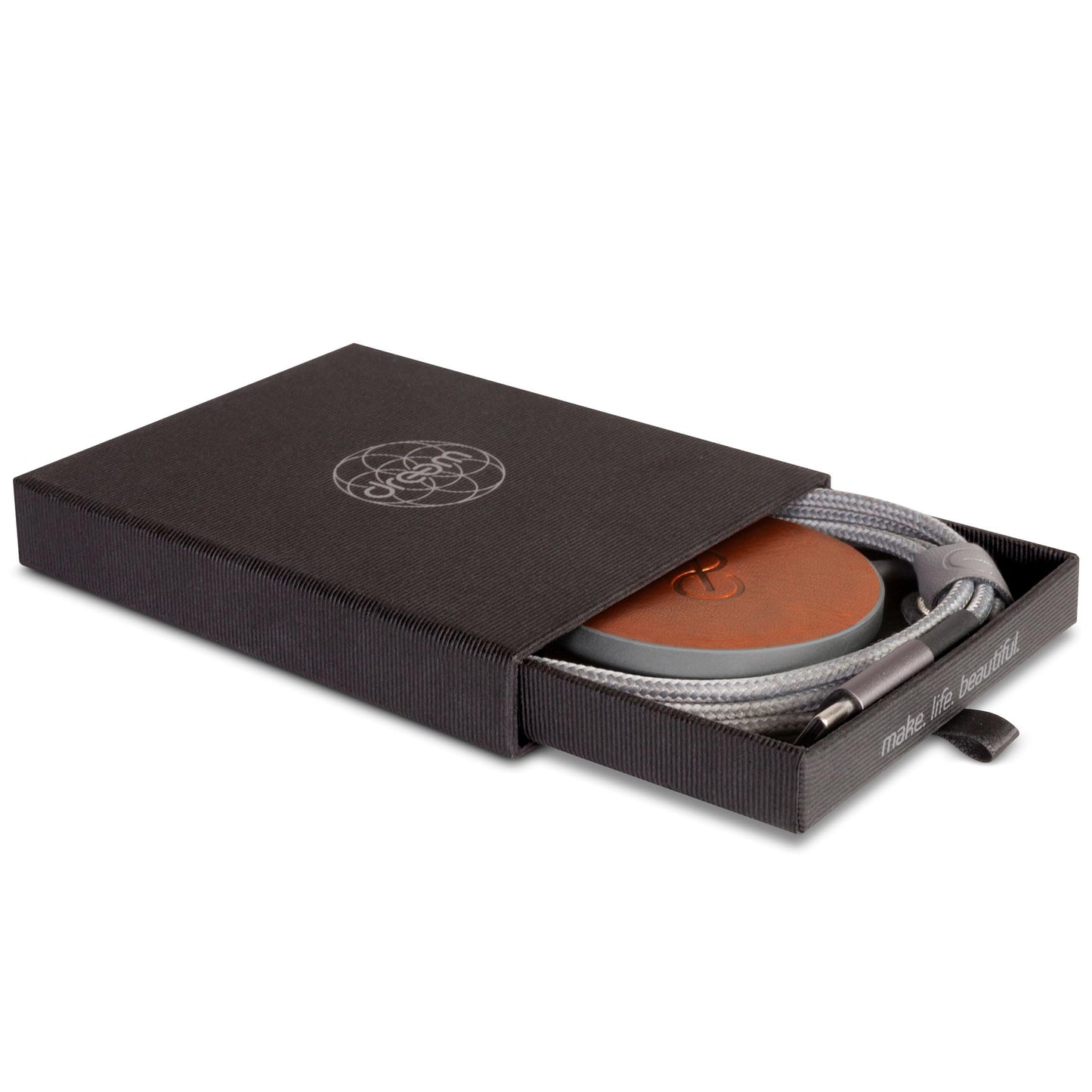 dreem Empower Magnetic Wireless Charger Pad (Segundos de fábrica) - Compatible con MagSafe para iPhone 16/15/14/13/12 y Dispositivos con certificación Qi - Piel Vegana de Primera Calidad [Caramelo]