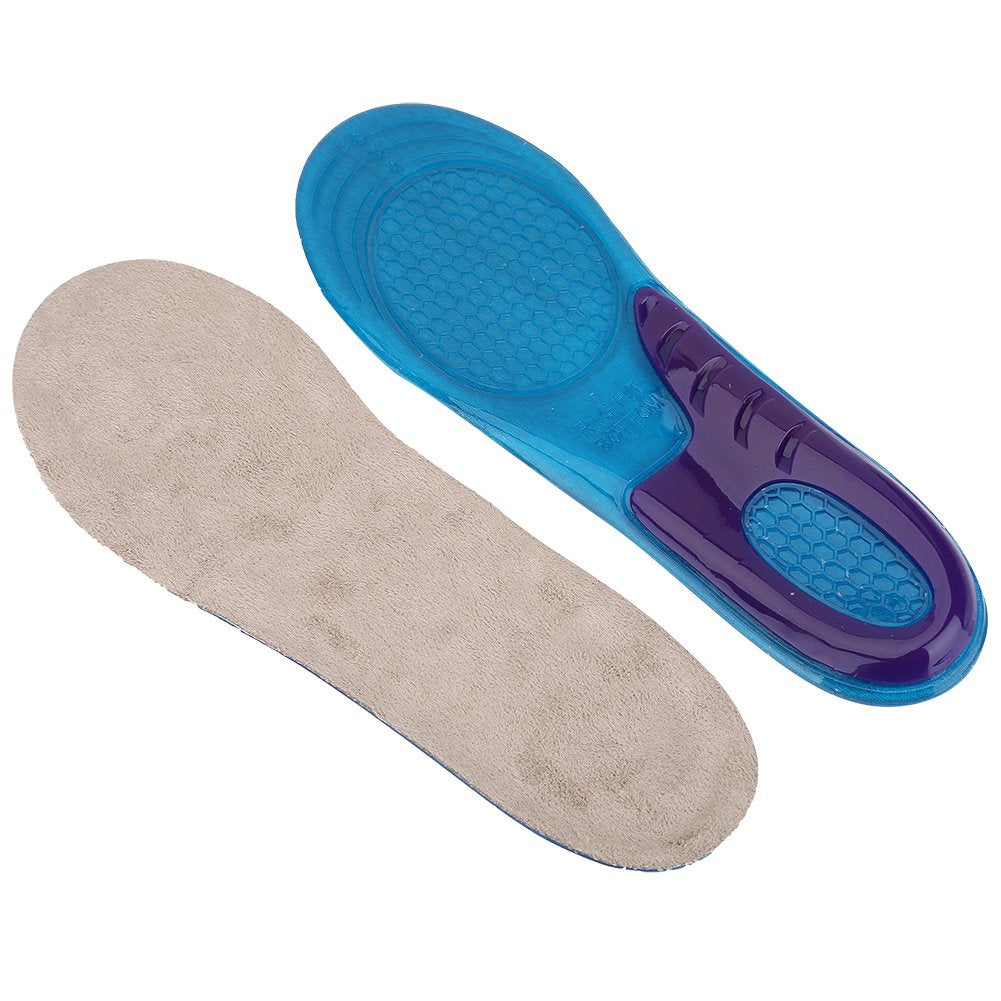 Plantillas de silicona Plantillas unisex de cuerpo entero Plantillas deportivas suaves y ortopodicas anti-shock para la fascitis plantar Soporte para el arco y dolor los pies(S)