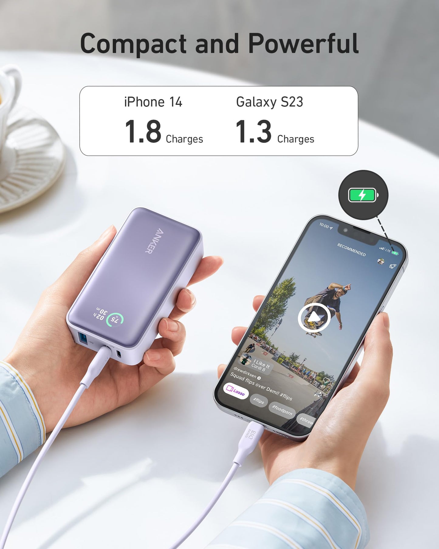 Cargador Portátil Anker Negro PowerCore 30 W 10000 mAh con Power IQ 3.0