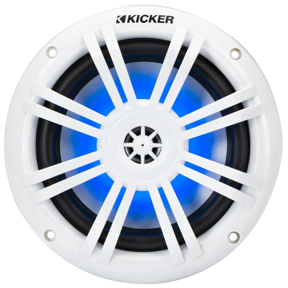 Altavoces Coaxiales KICKER Blanco LED Marine 6.5 Pulgadas 4Ω Par