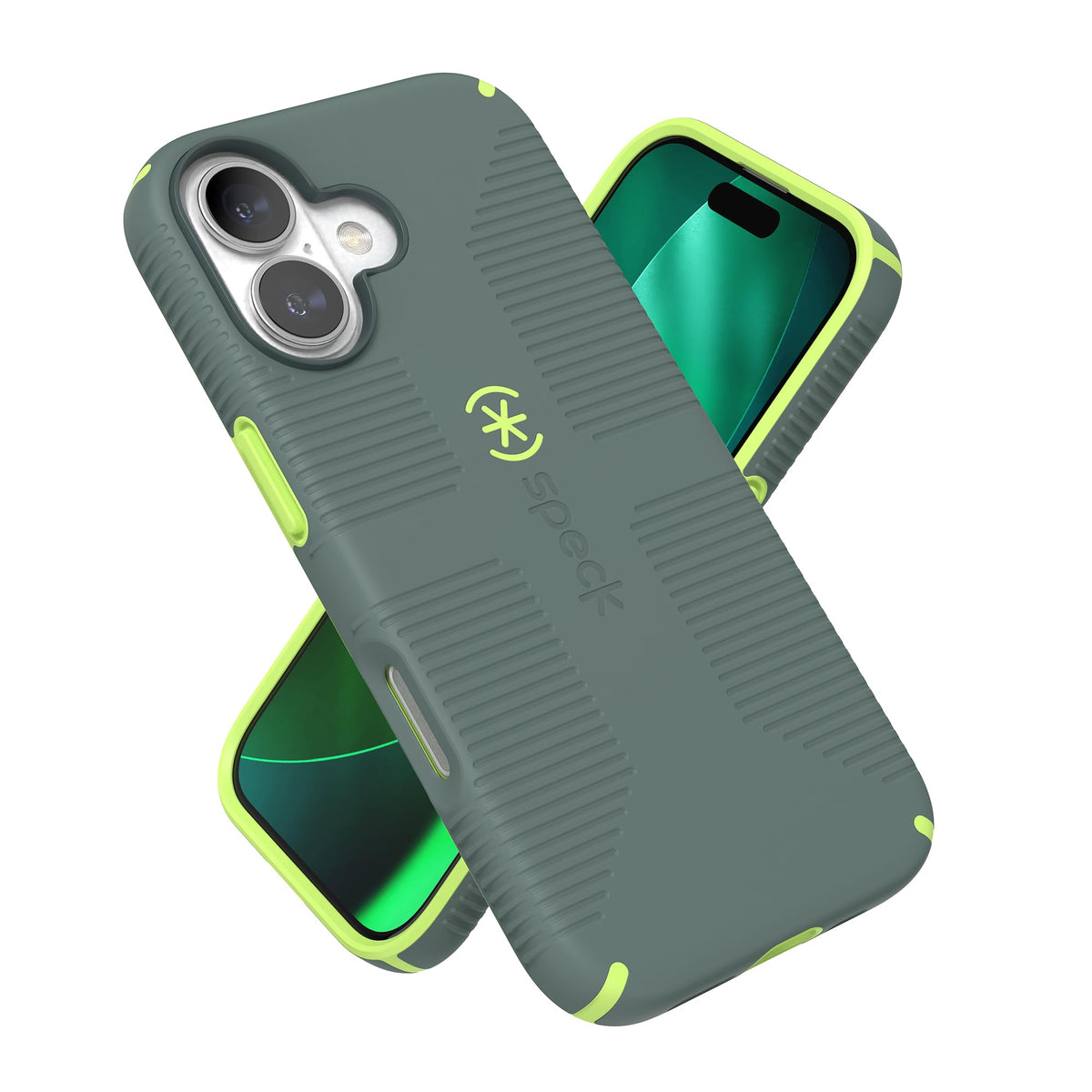 Funda para iPhone 17 Speck Neo Drab Verde Brillante Grip Candyshell