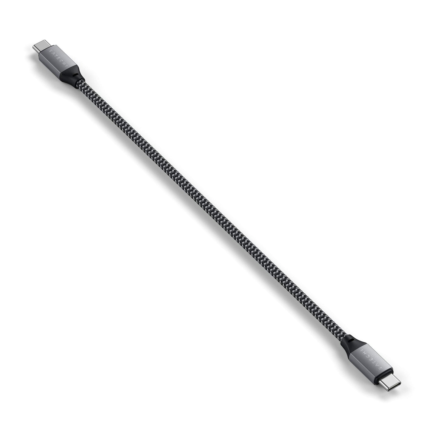 Cable de Carga USB-C Satechi Plata de 25 cm para MacBook Pro/Air M2 M1 iPad Pro/Air M2 Mac Mini iMac M1