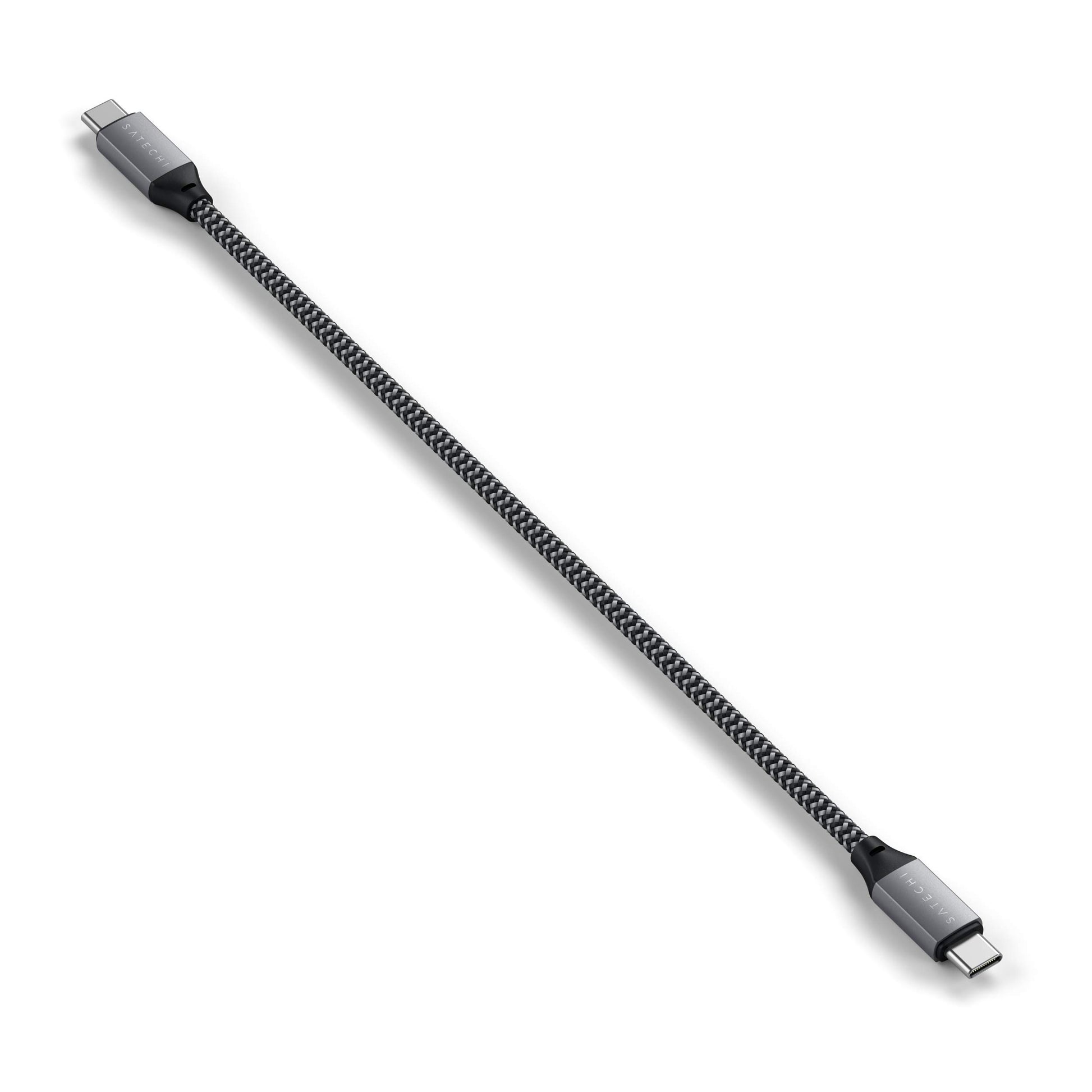 Cable de Carga USB-C Satechi Plata de 25 cm para MacBook Pro/Air M2 M1 iPad Pro/Air M2 Mac Mini iMac M1