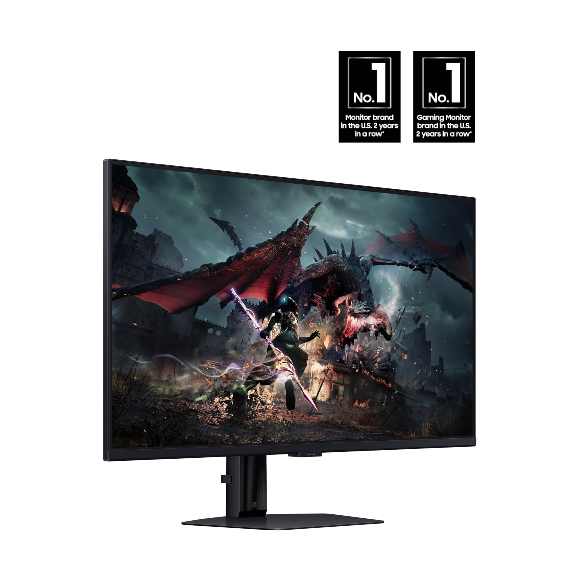 Samsung - Monitor de Juegos Compatible con G-Sync Odyssey G50D de 32 Pulgadas QHD Fast IPS de 1 ms, VESA DisplayHDR 400, 180Hz, AMD FreeSync, Soporte Ajustable, Modo Protector de Ojos, LS32DG502ENXZA