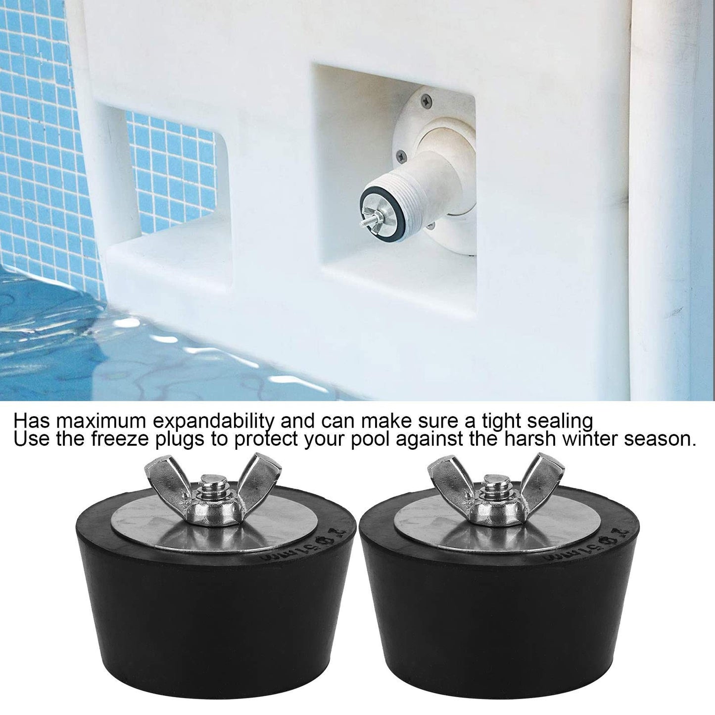 Tapones de Expansión Zerodis Azul 2 Pulgadas para Piscina y Prevención de Fugas