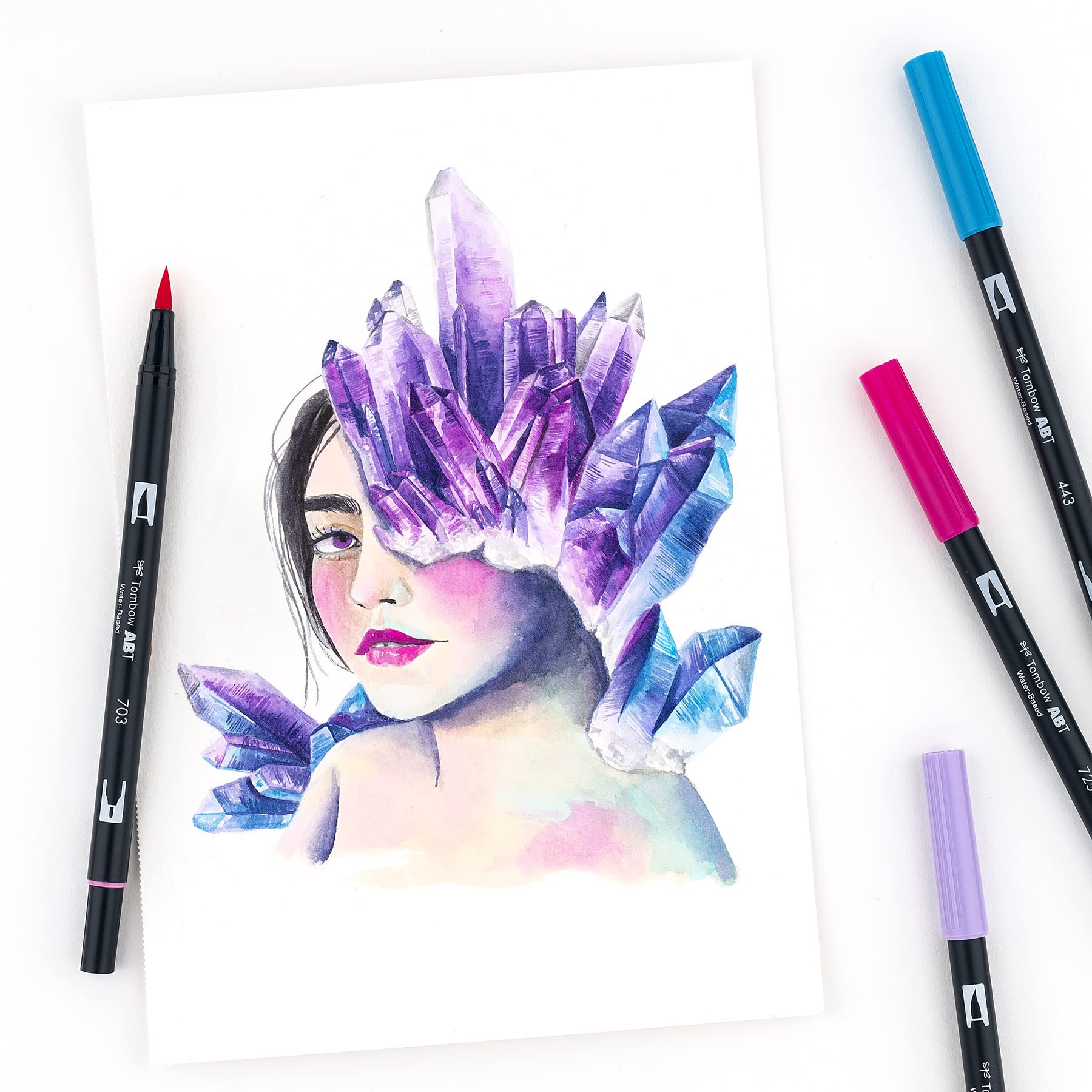Marcadores Artísticos Tombow Brillantes Doble Pincel Paquete de 10