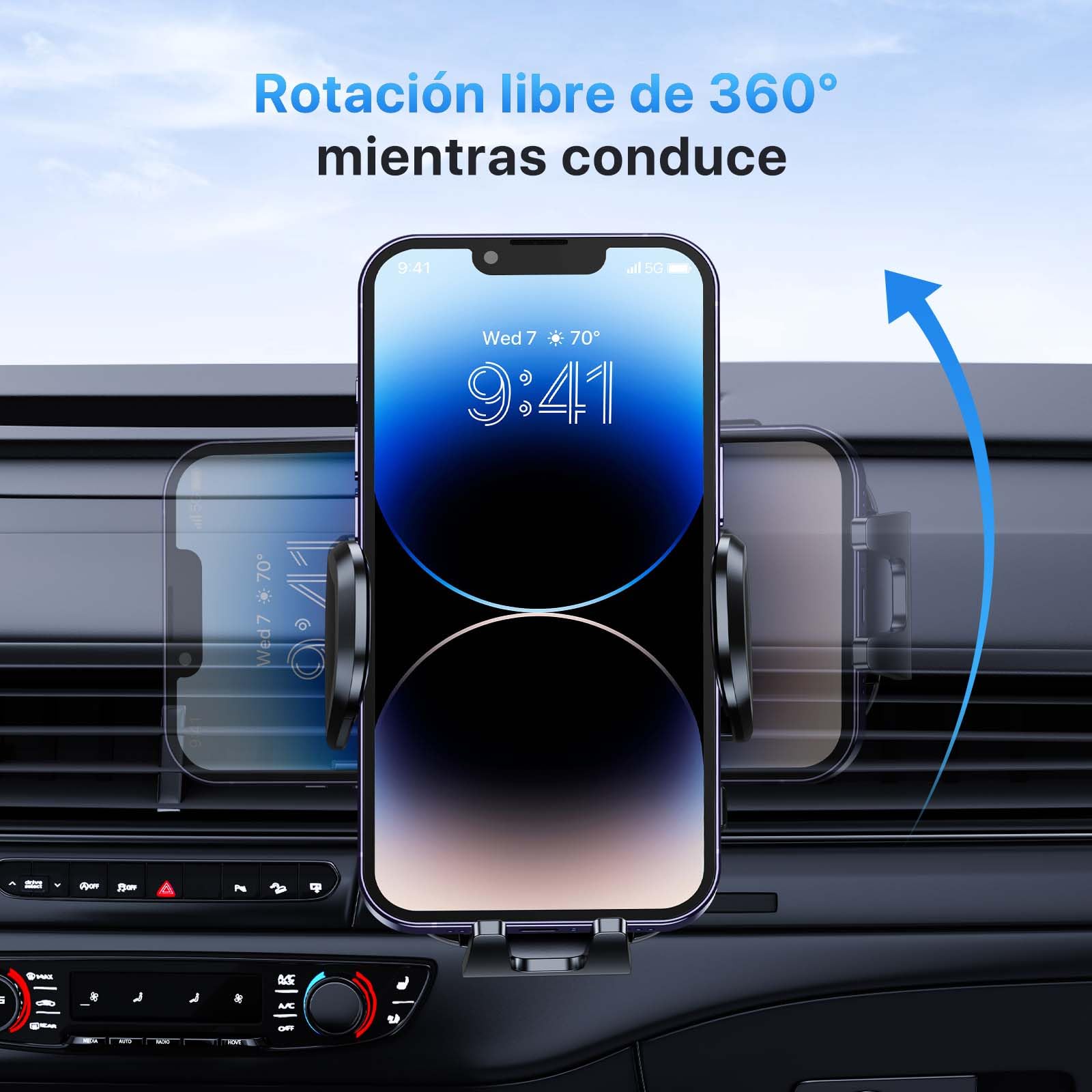 Soporte Celular Miracase Nuevo 2025 Negro Estable y Ajustable para Automóvil