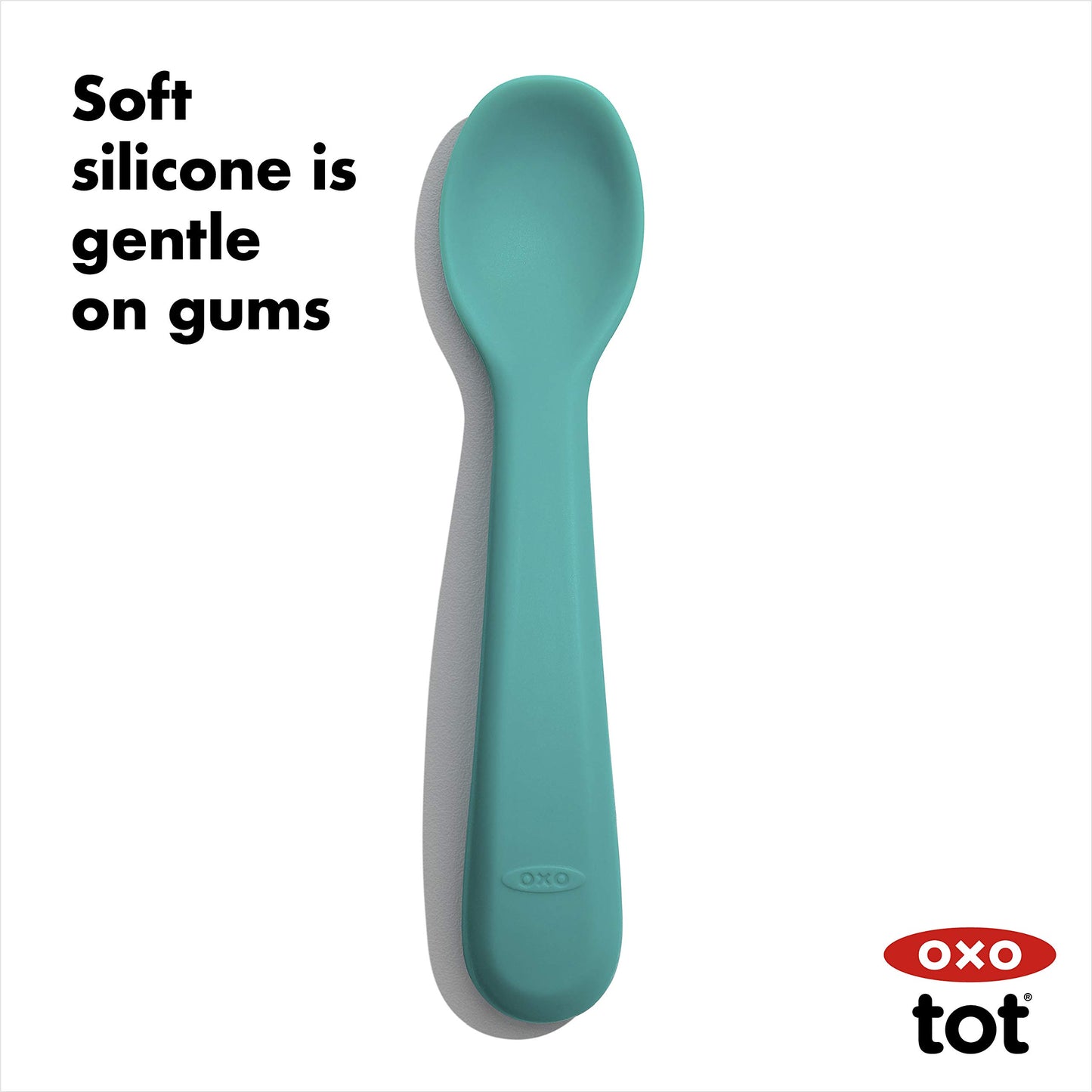 Juego de Cucharas de Silicona OXO Tot Verde Azulado