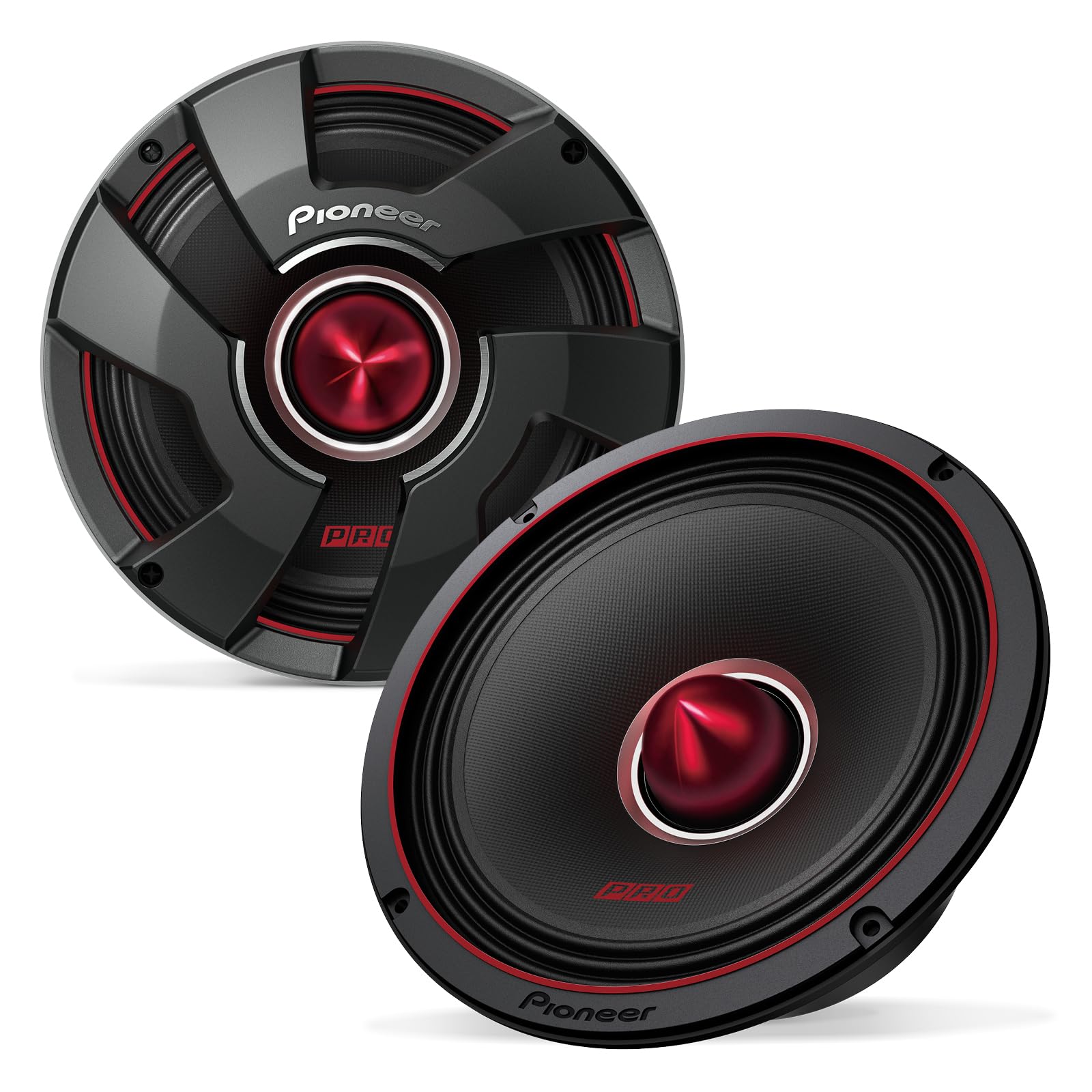 Altavoces de Coche Pioneer TS-M801PRO Negro Rango Completo de 8 Pulgadas con Sonido Claro y Graves Mejorados