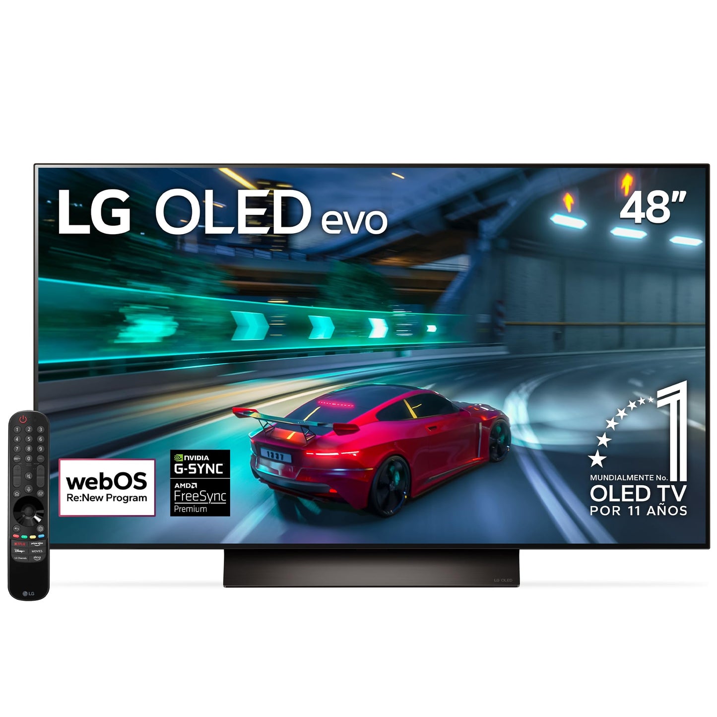 LG Pantalla OLED EVO 48 Pulgadas 4K Smart TV 2024 ThinQ AI OLED48C4PSA