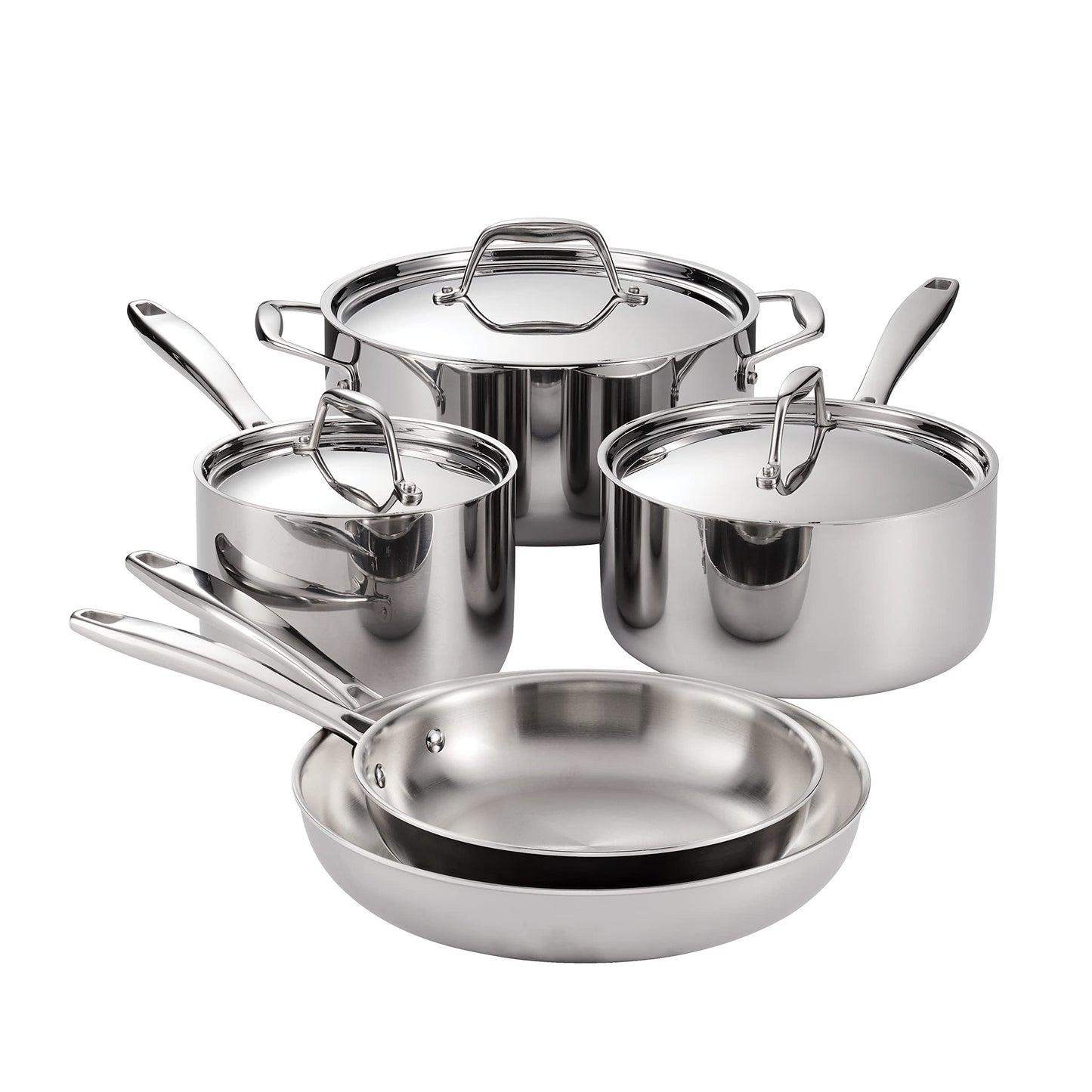Juego de Utensilios de Cocina Tramontina Acero Inoxidable Tres Capas para Inducción y Lavaplatos