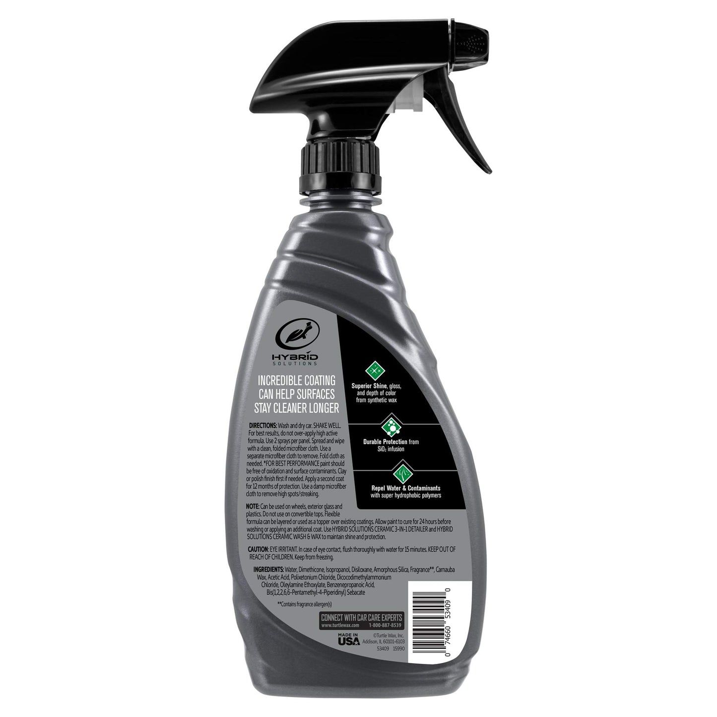 Revestimiento Tipo Cerámica en Spray Turtle Wax 53409 con Gamuza de Secado Amazon Basics Paquete de 2