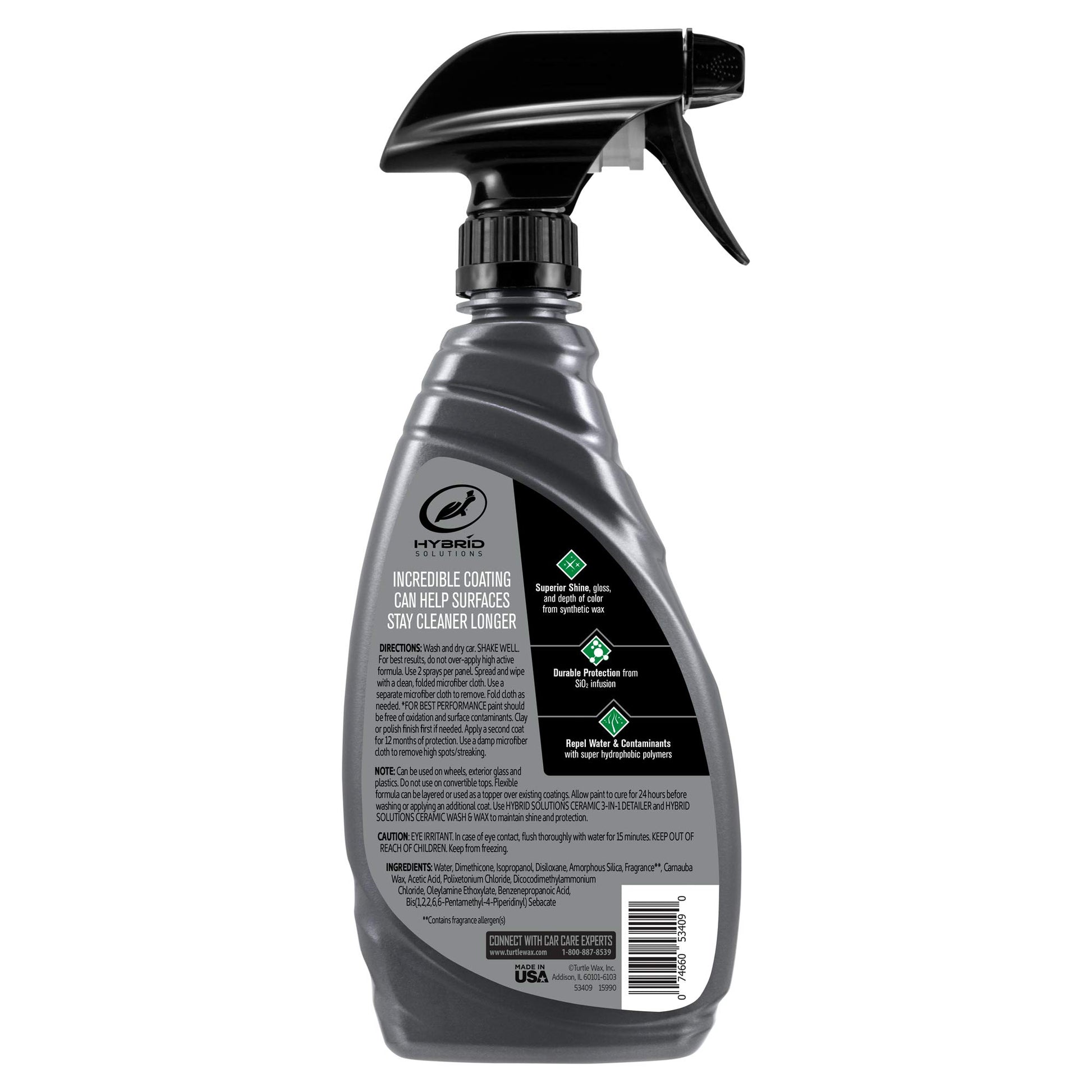 Revestimiento Tipo Cerámica en Spray Turtle Wax 53409 con Gamuza de Secado Amazon Basics Paquete de 2