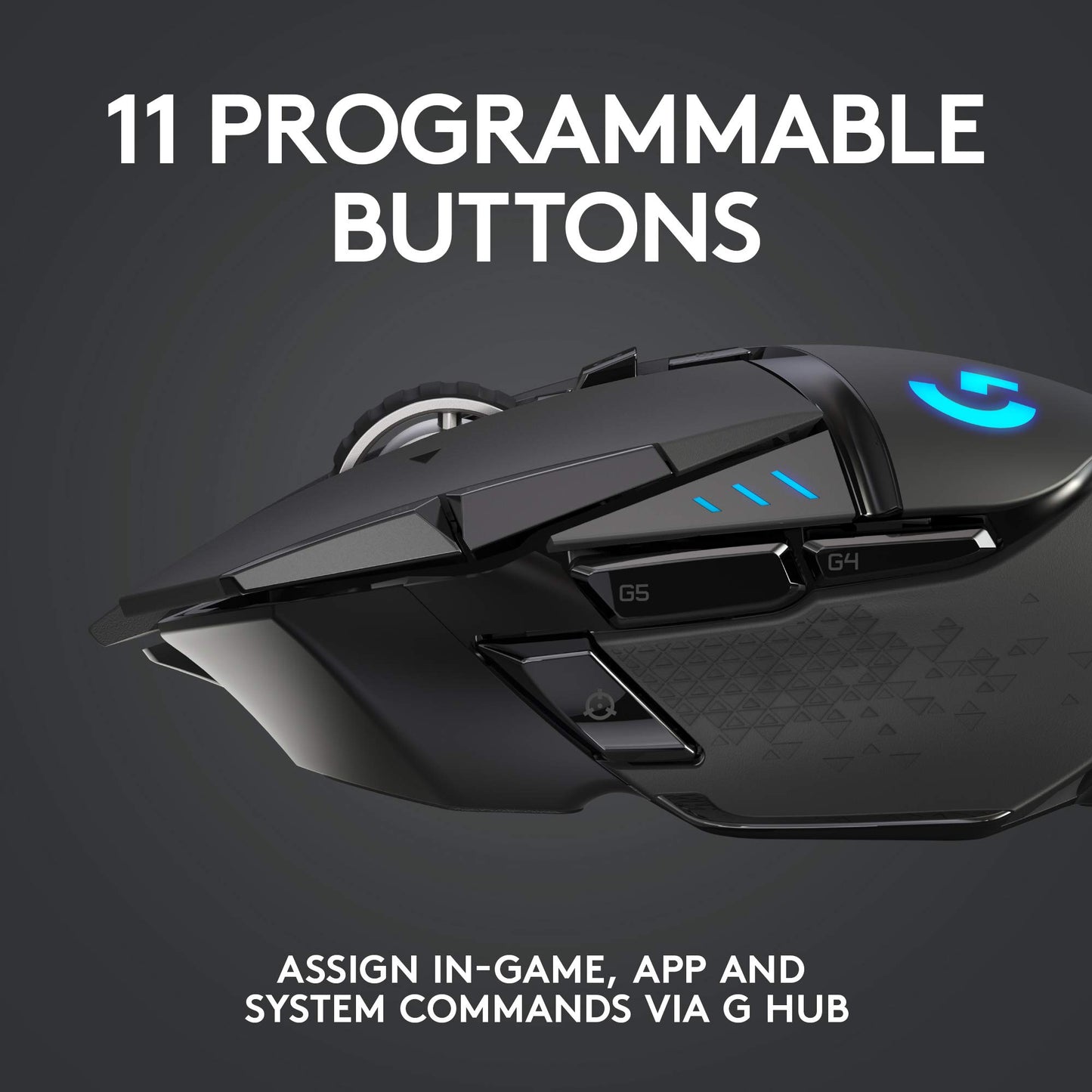 Logitech G Mouse inalámbrico para Juegos 502 Lightspeed con Sensor Hero 25K, Compatible con PowerPlay, Pesos sintonizables y Lightsync RGB, Negro