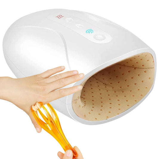 ORZEL Masajeador De Mano Eléctrico, Máquina De Masaje De Mano Alivio del Dolor, Adormecimiento del Túnel Carpiano y de Los Dedos o palma, Masajeador Recargable De Mano Con Temperatura Ajustable