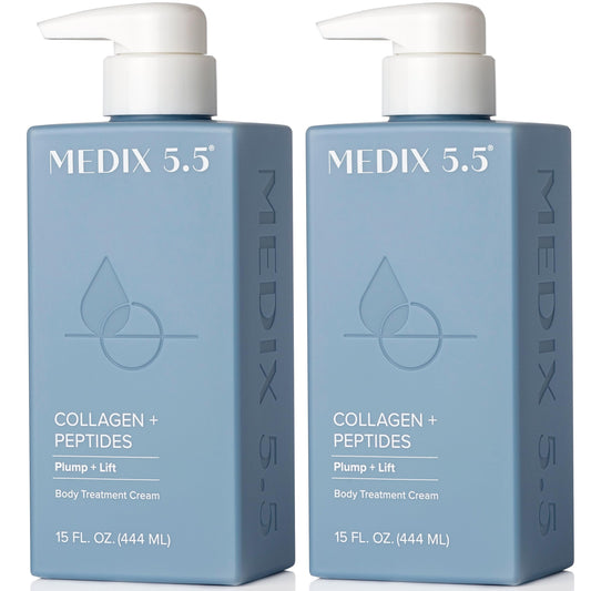 Two Pack. Medix 5.5 Collagen Cream with Caviar. Anti-aging Moisturizer. Firms And Tightens Your Skin. Anti-Aging Cream Collagen, Peptides, Aloe Vera, and Green Tea. Two 15oz bottles.