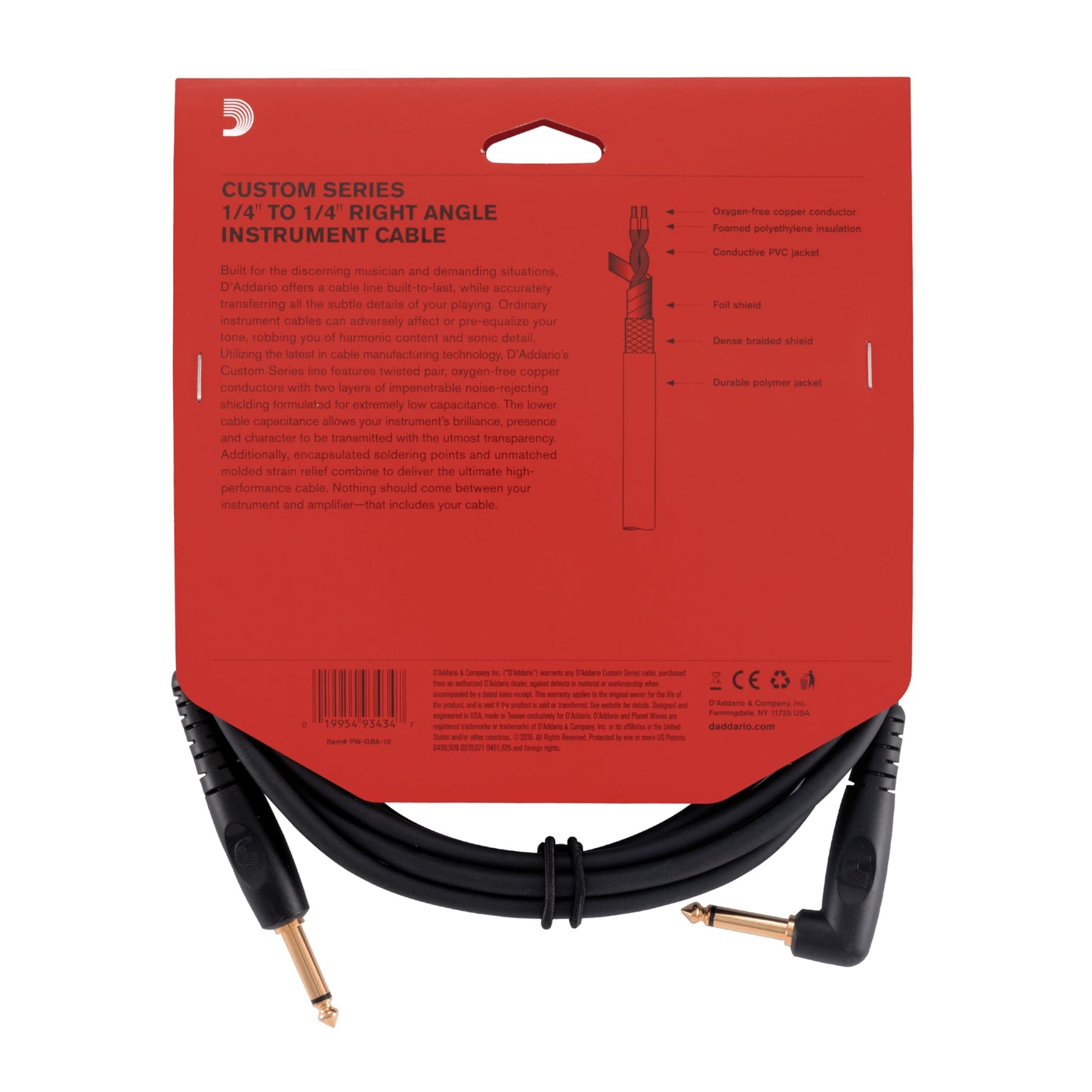 CABLE PLANET WAVE P/INST. PW-GRA-10