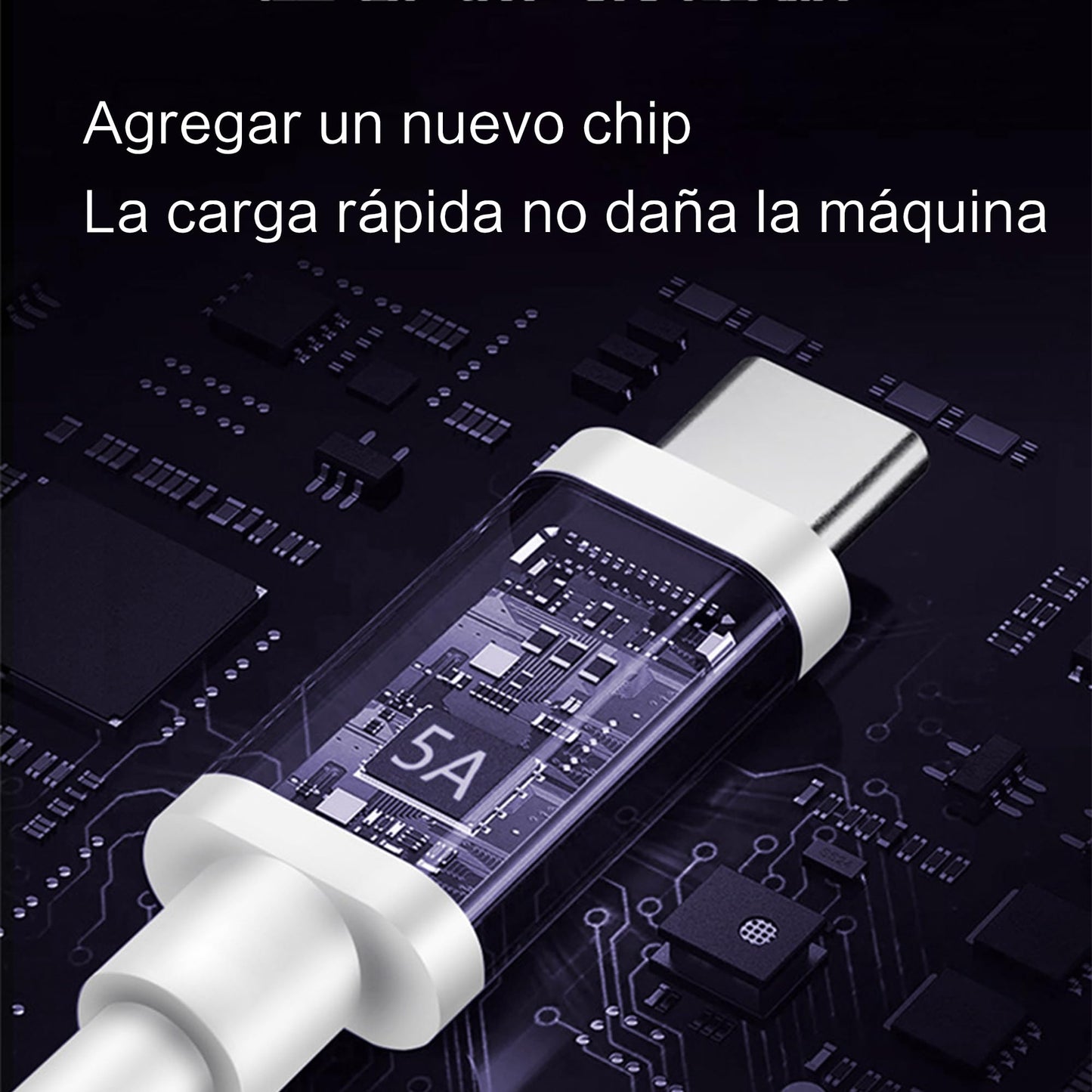 Cable USB C a USB A 3.0 MORNWELL Blanco Carga Rápida 1M para Huawei y Otros Dispositivos