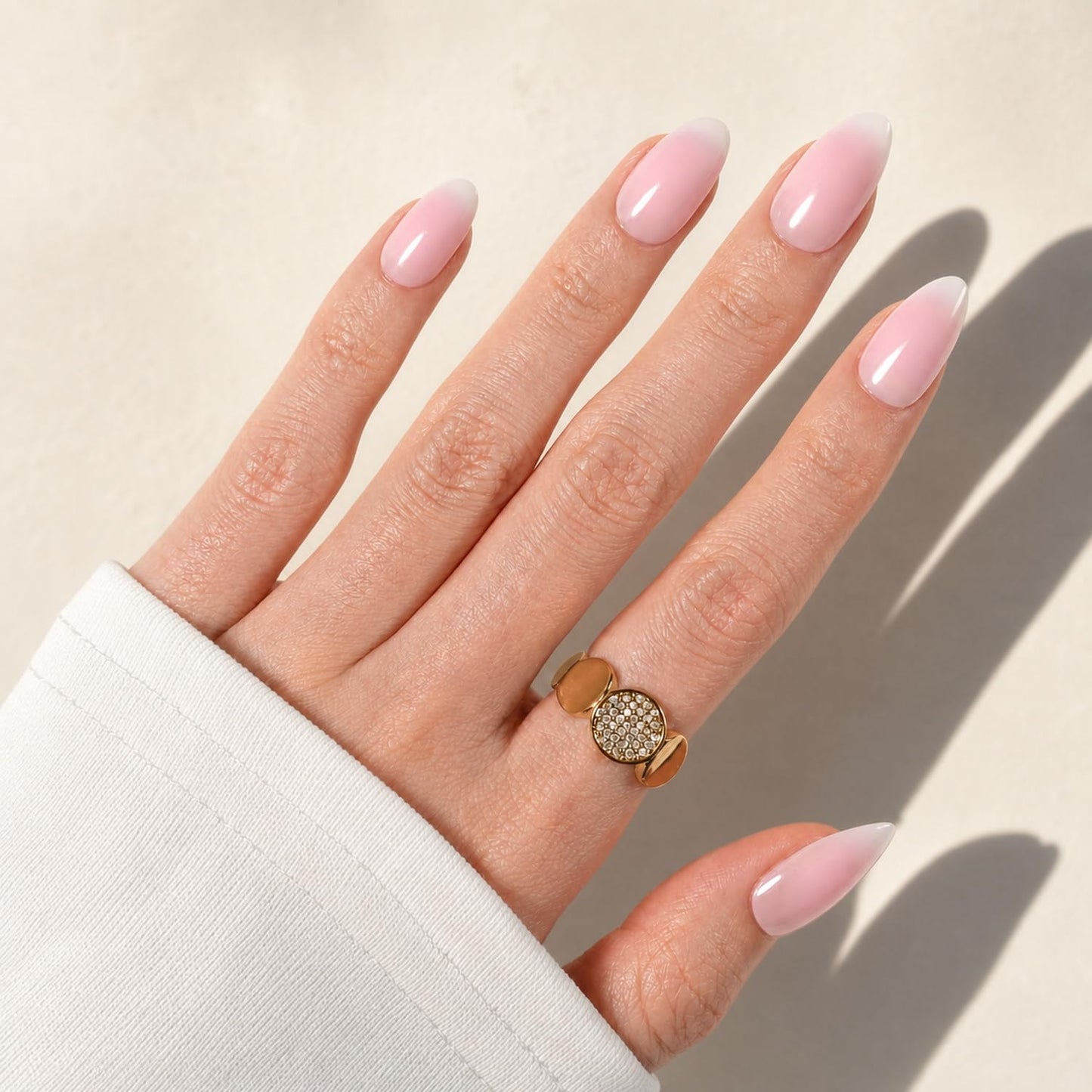 SXC Uñas postizas de la marca Cosmetics | Serie X1, almendra corta (029 Blush Aura)