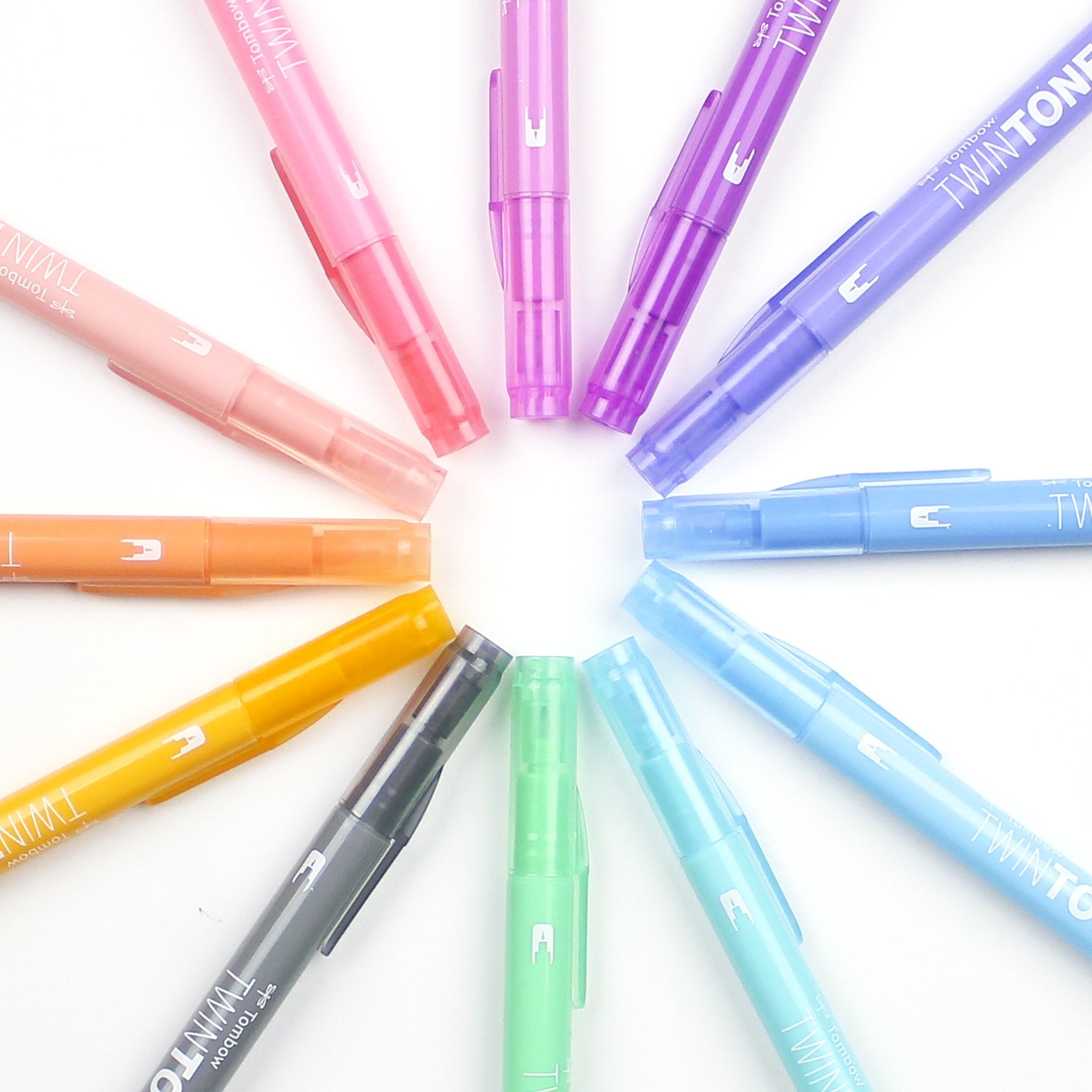 Juego de Rotuladores Tombow Bright Pastel Dual-Tip 12-Pack