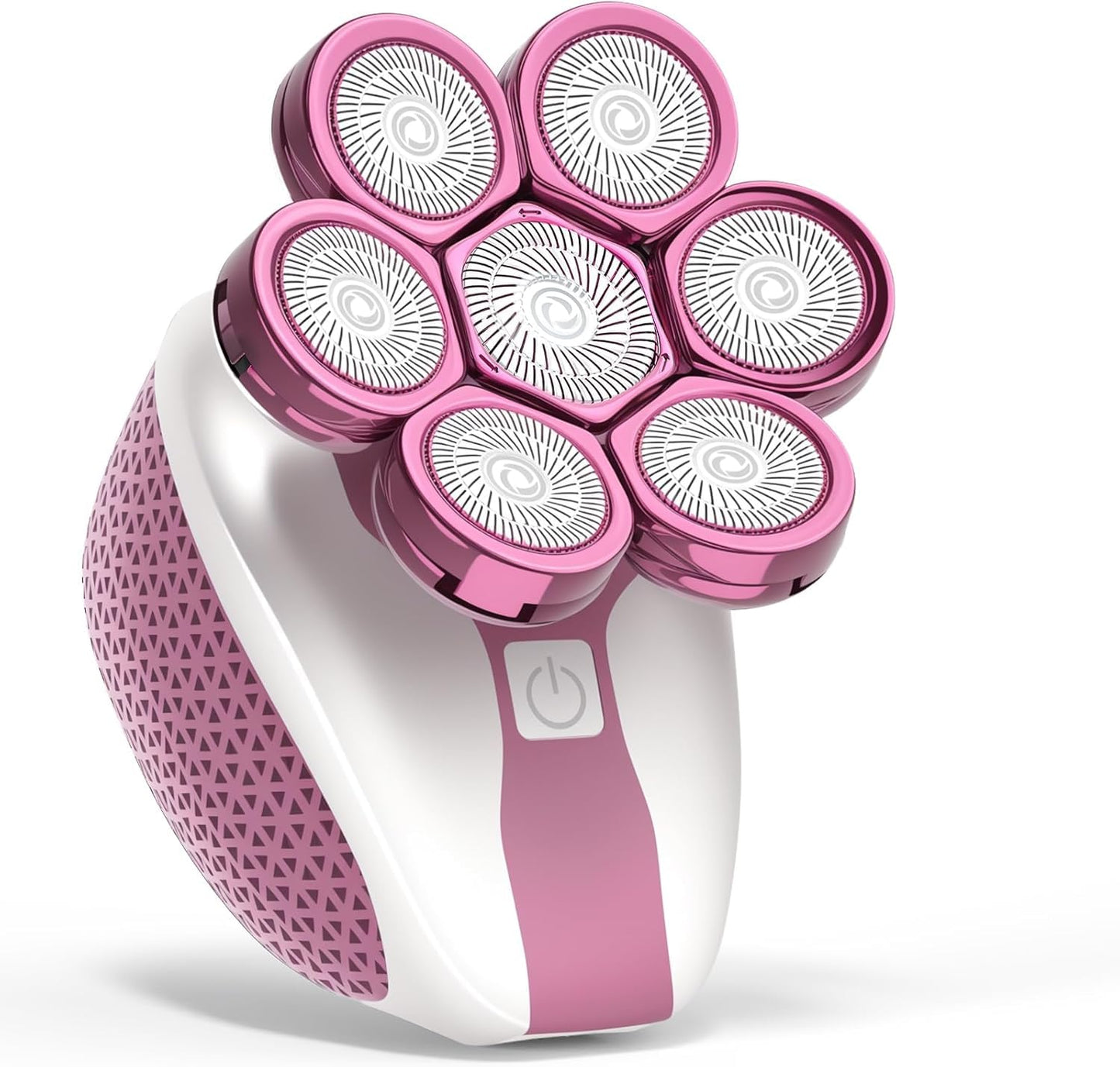 TogBeut Afeitadora eléctrica 7D para hombres calvos, con pantalla LED, para uso en seco y húmedo, kit profesional 5 en 1 para cabello, rostro y barba (rosa)