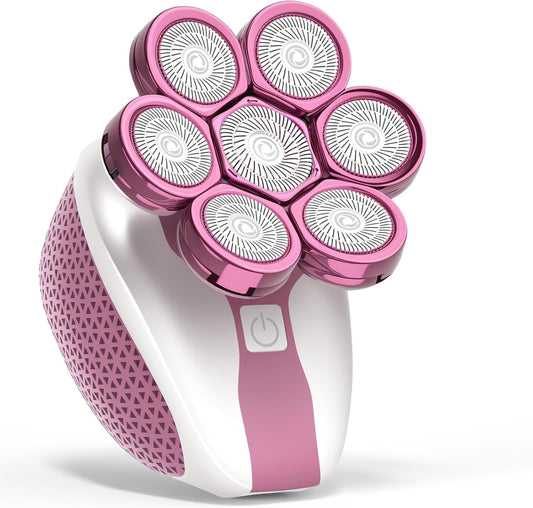 Afeitadora Eléctrica TogBeut Rosa 7D Pantalla LED para Hombres Calvos 5 en 1