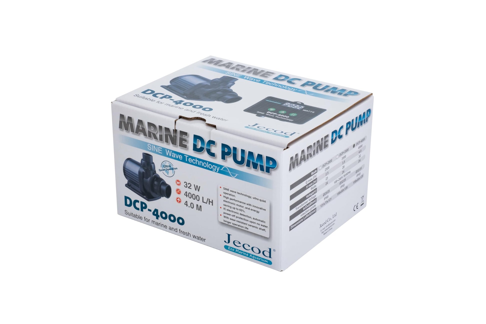 Jebao DCP Bomba de retorno de agua de onda sinusoidal (DCP-4000), color negro