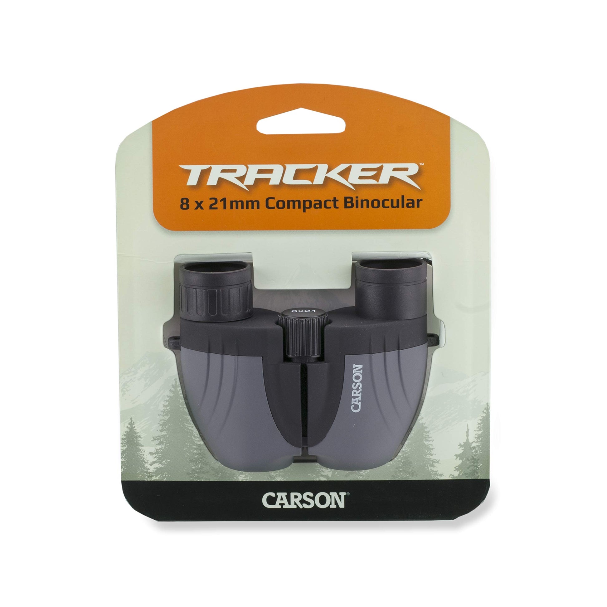 Carson Tracker 8x21mm Binocular Deportivo Compacto- Gris (TZ-821)