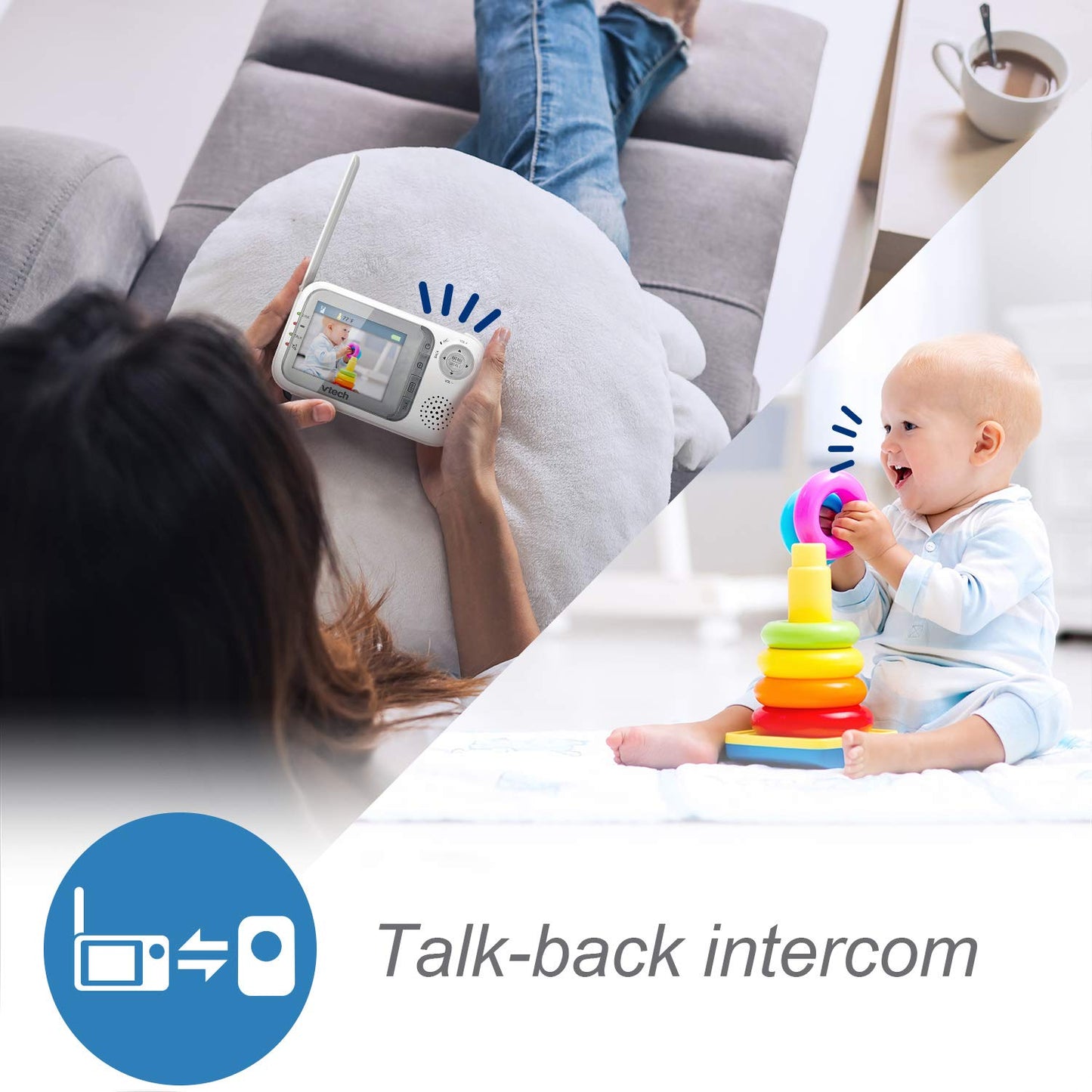 Monitor de Bebé VTech Blanco Paquete de 1