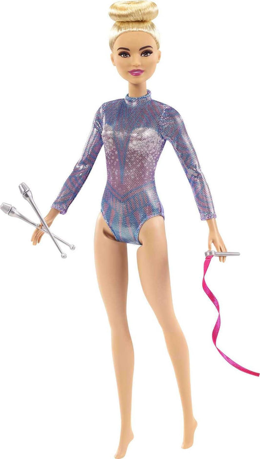 Barbie Careers, Muñeca Gimnasta Rubia, Muñeca para niñas de 3 años en adelante con Accesorios temáticos Que motivan la imaginación