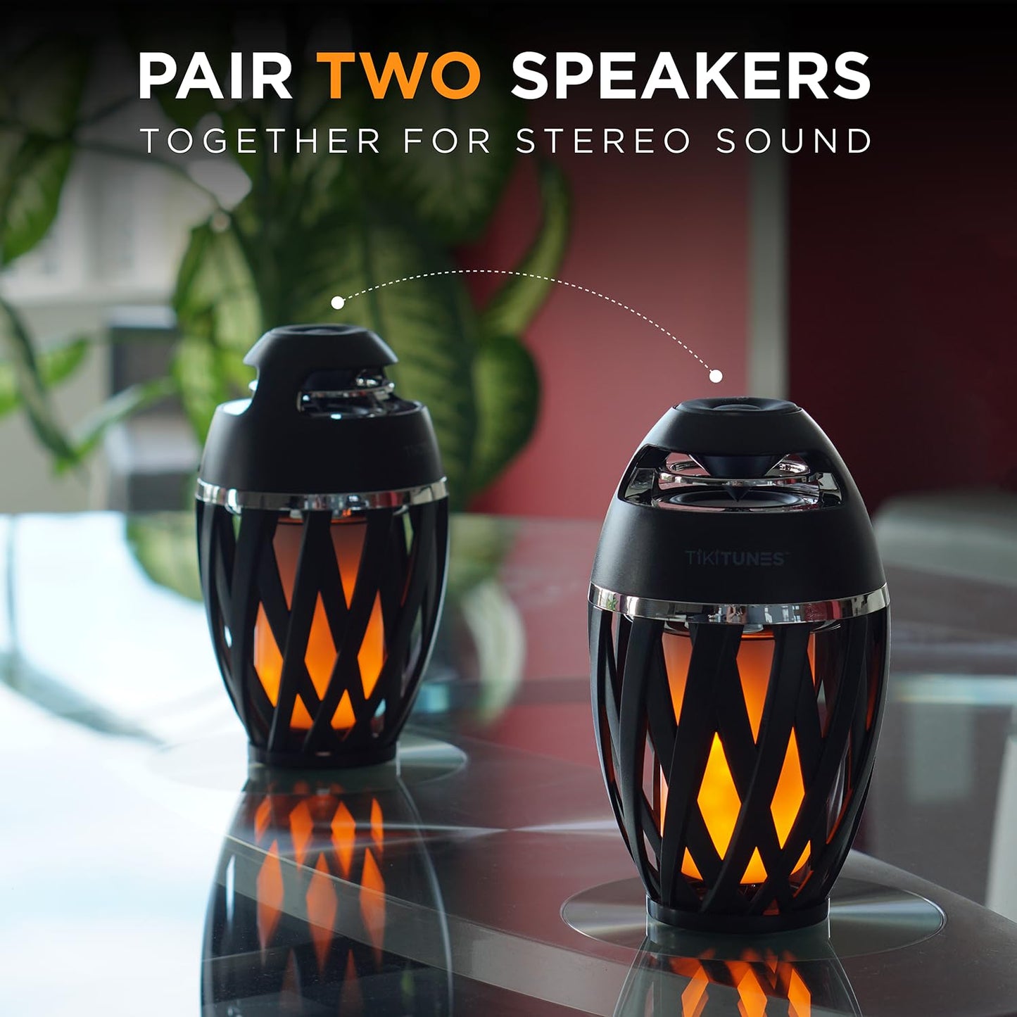 Limitless Innovations TikiTunes Altavoz portátil Bluetooth 5.0 para Interiores y Exteriores, con Efecto de iluminación atmosférica, 5 W, Audio USB, batería de 2000 mAh para iPhone/iPad/Android