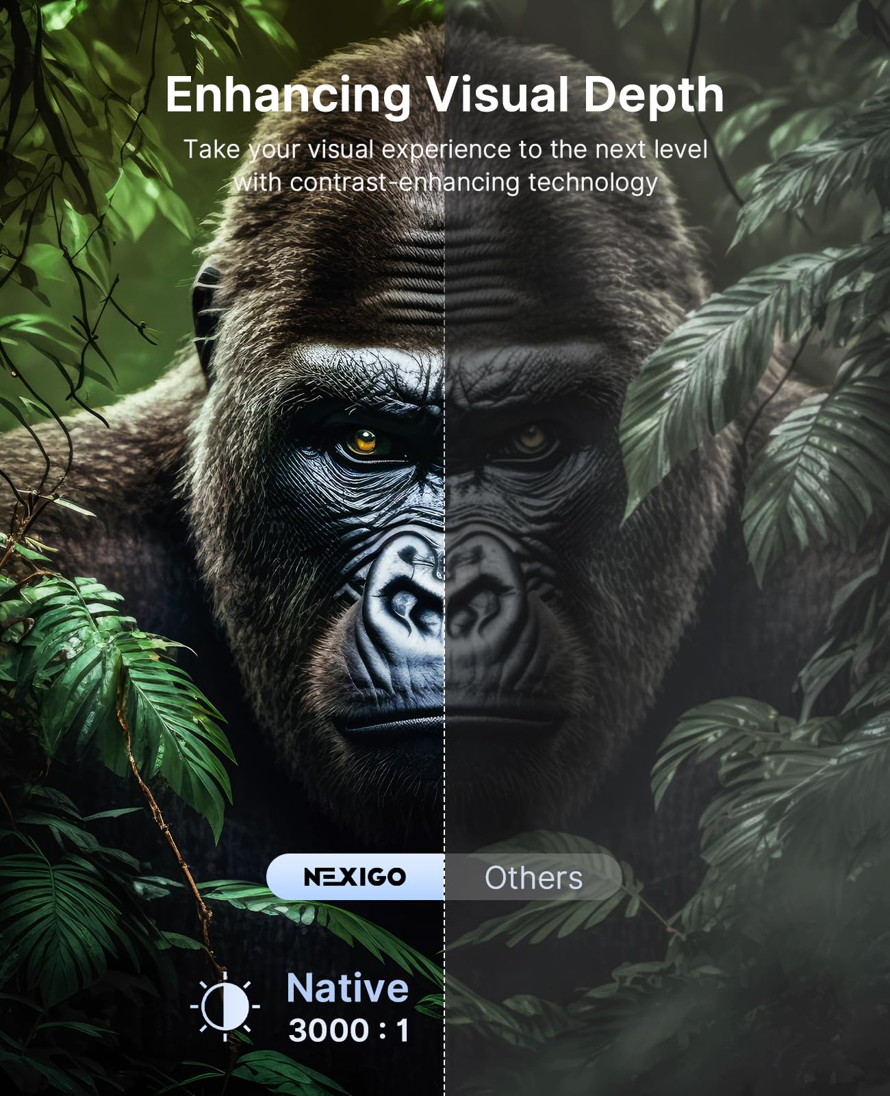 NexiGo PJ40 Pro Google TV Proyector, Native 1080p, soporte 4K, mejora de imagen AI, 800 lúmenes ANSI, proyector inteligente con piedra clave automática, altavoces de 20 W, control remoto