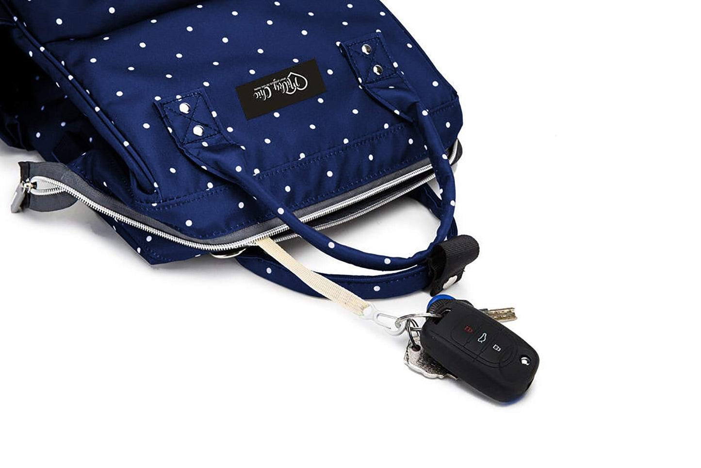 Milky Chic Mommy - Bolsa de pañales impermeable con puerto de carga USB para carriola, Azul (Blue Dogs)